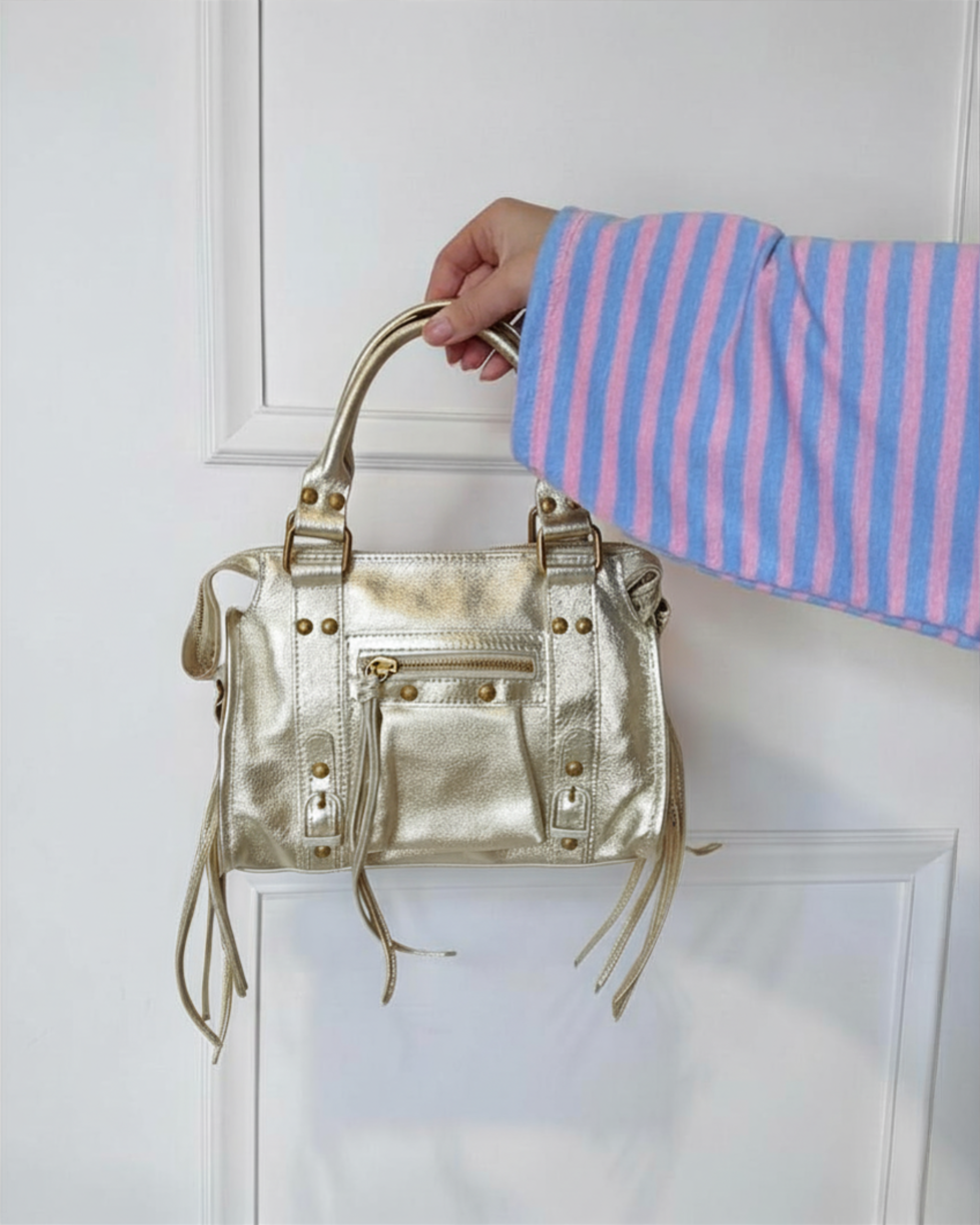 Sac à main femme en cuir doré mini