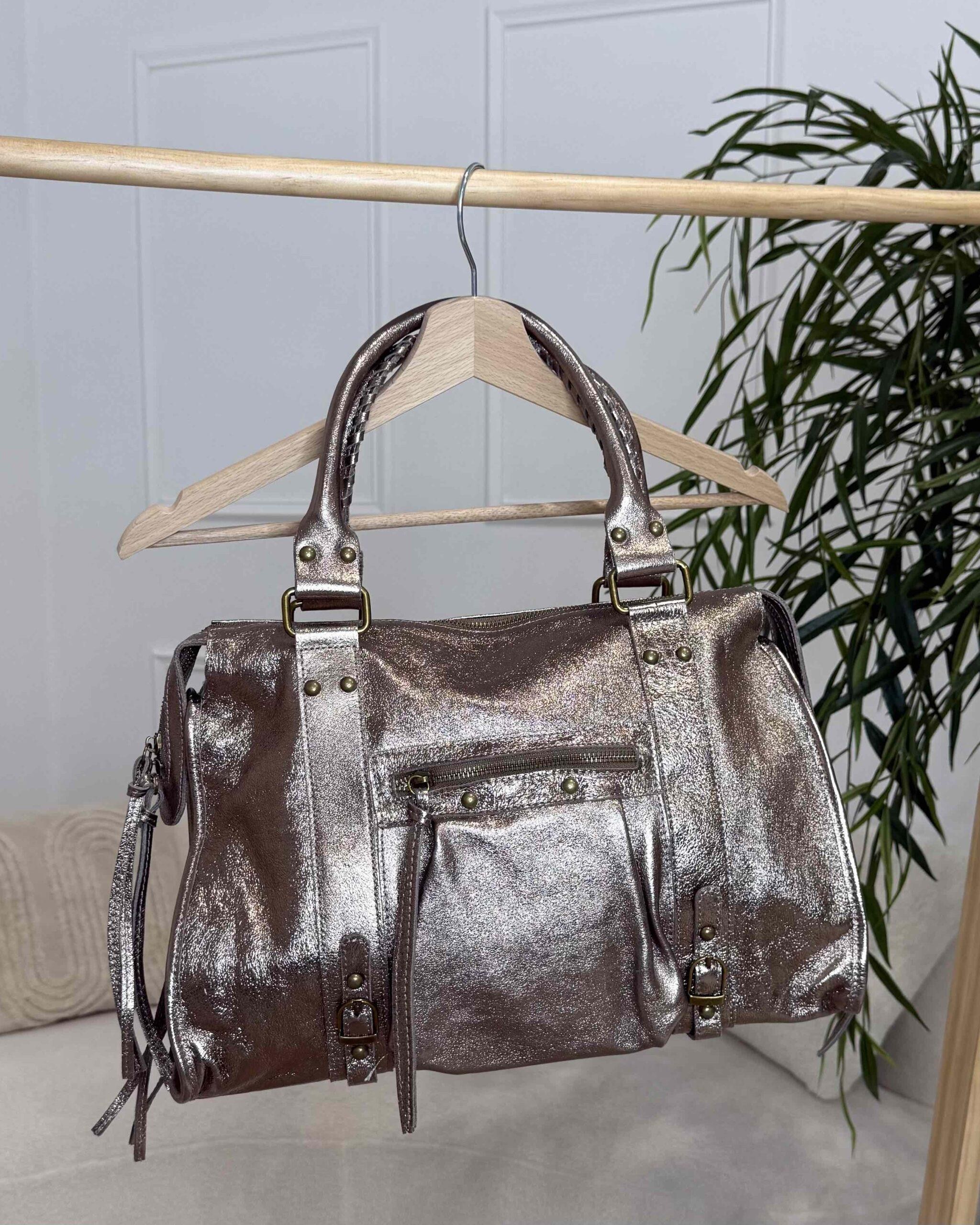 sac en cuir bronze