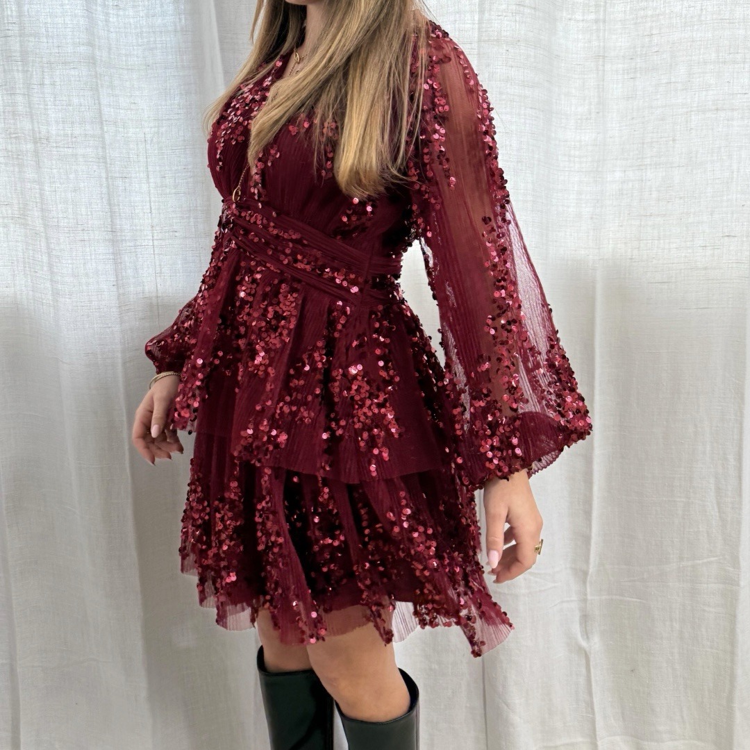 Robe TULLE bordeaux