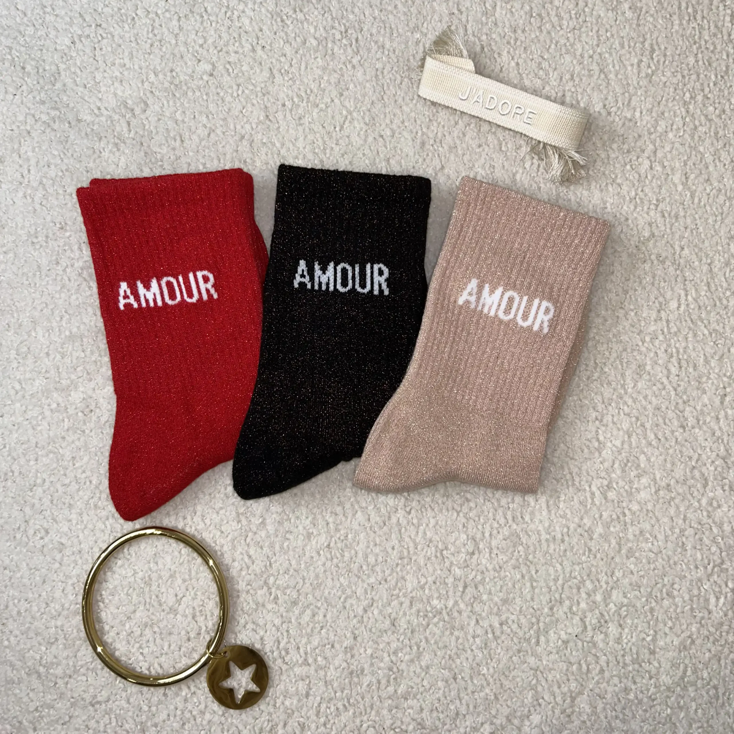 chaussettes à paillettes tendance femme