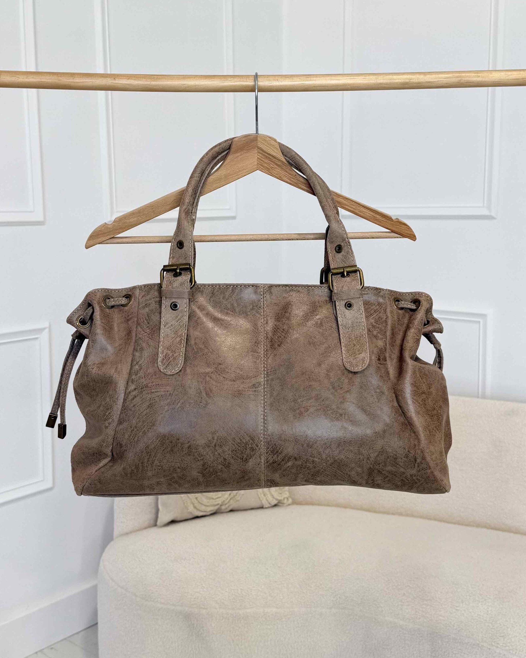 sac en cuir noisette
