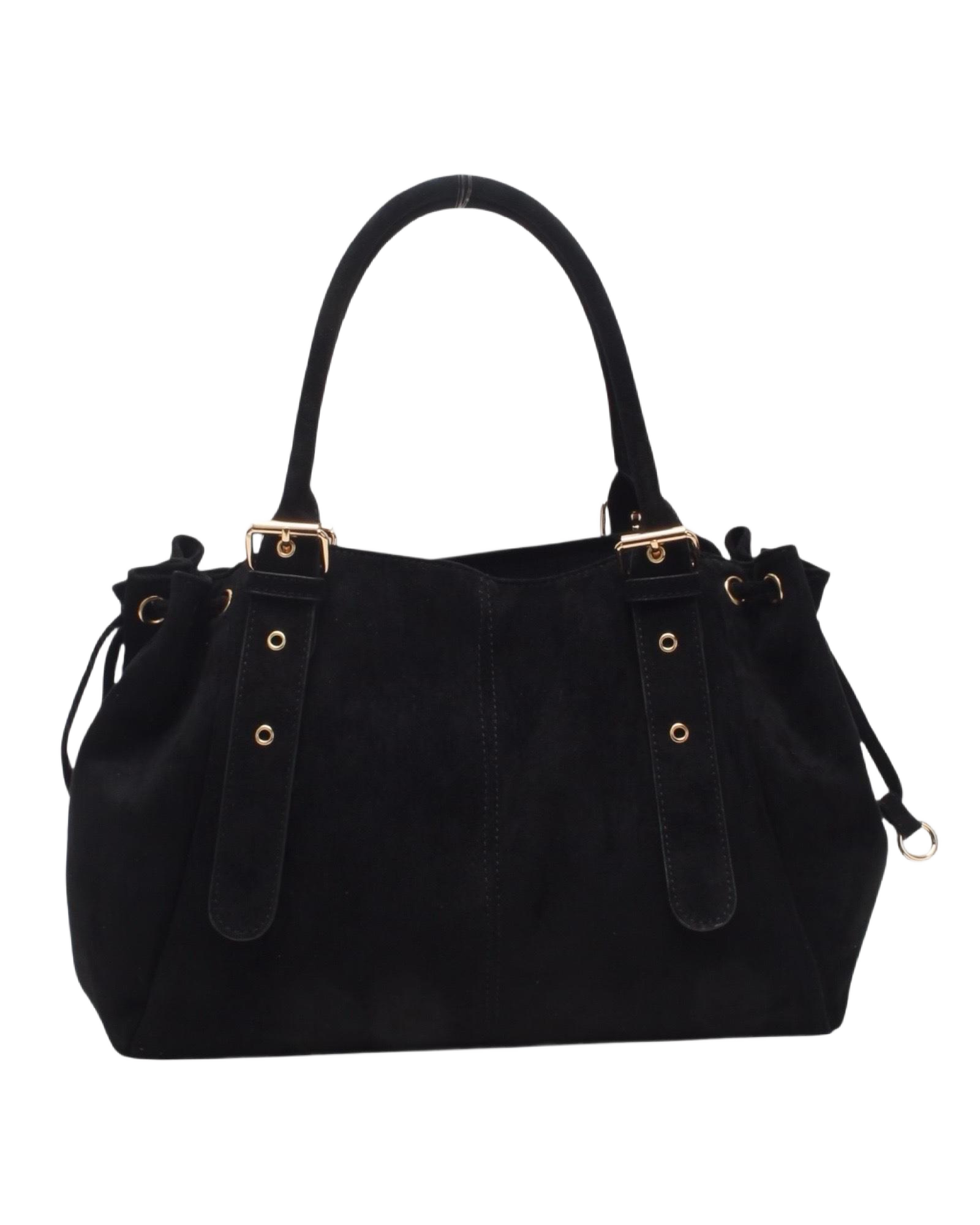 sac à main suède noir femme