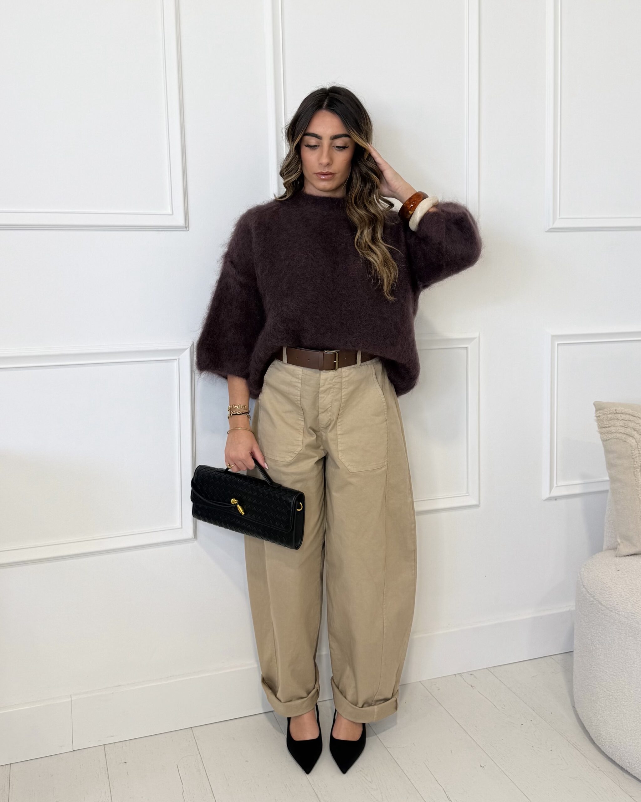 Pull MOHAIR chocolat