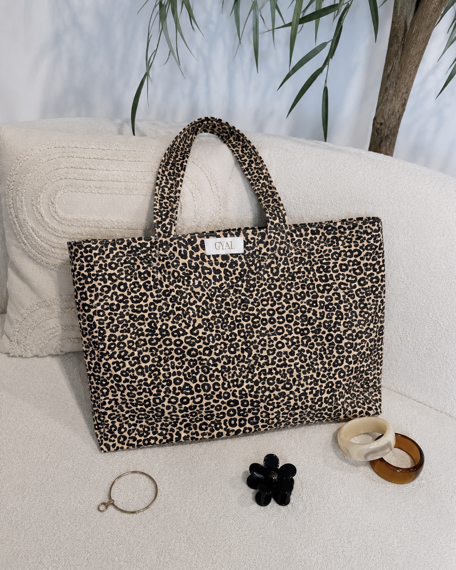 Tote bag GYAL léopard