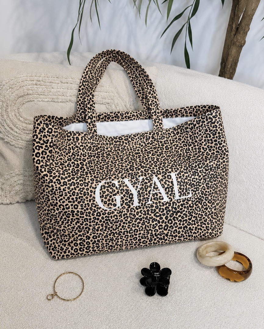 Tote bag GYAL léopard