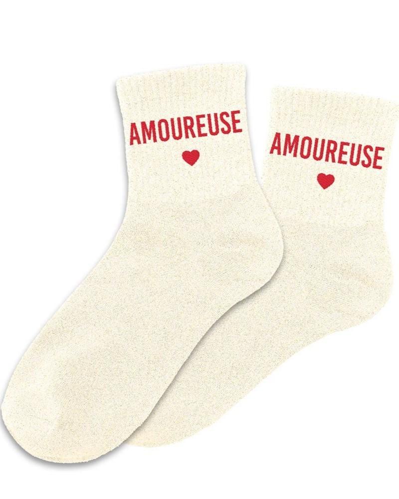 Chaussettes à paillettes mot