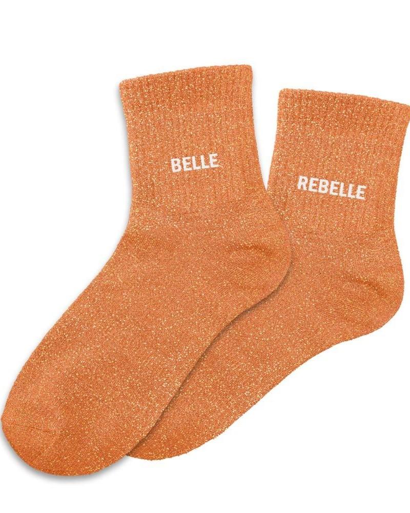 Chaussettes à paillettes orange tendances