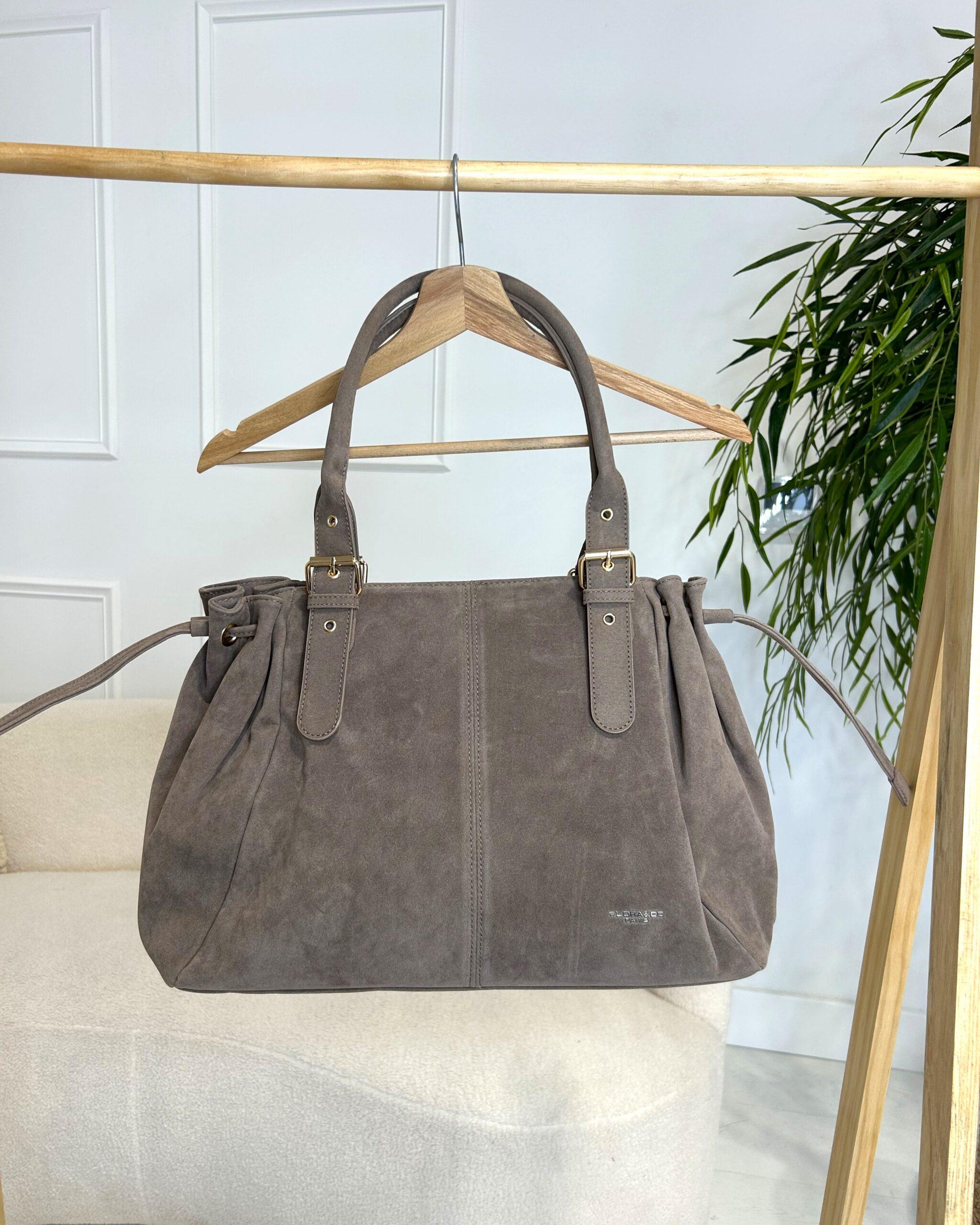 sac à main suèdine beige femme tendance