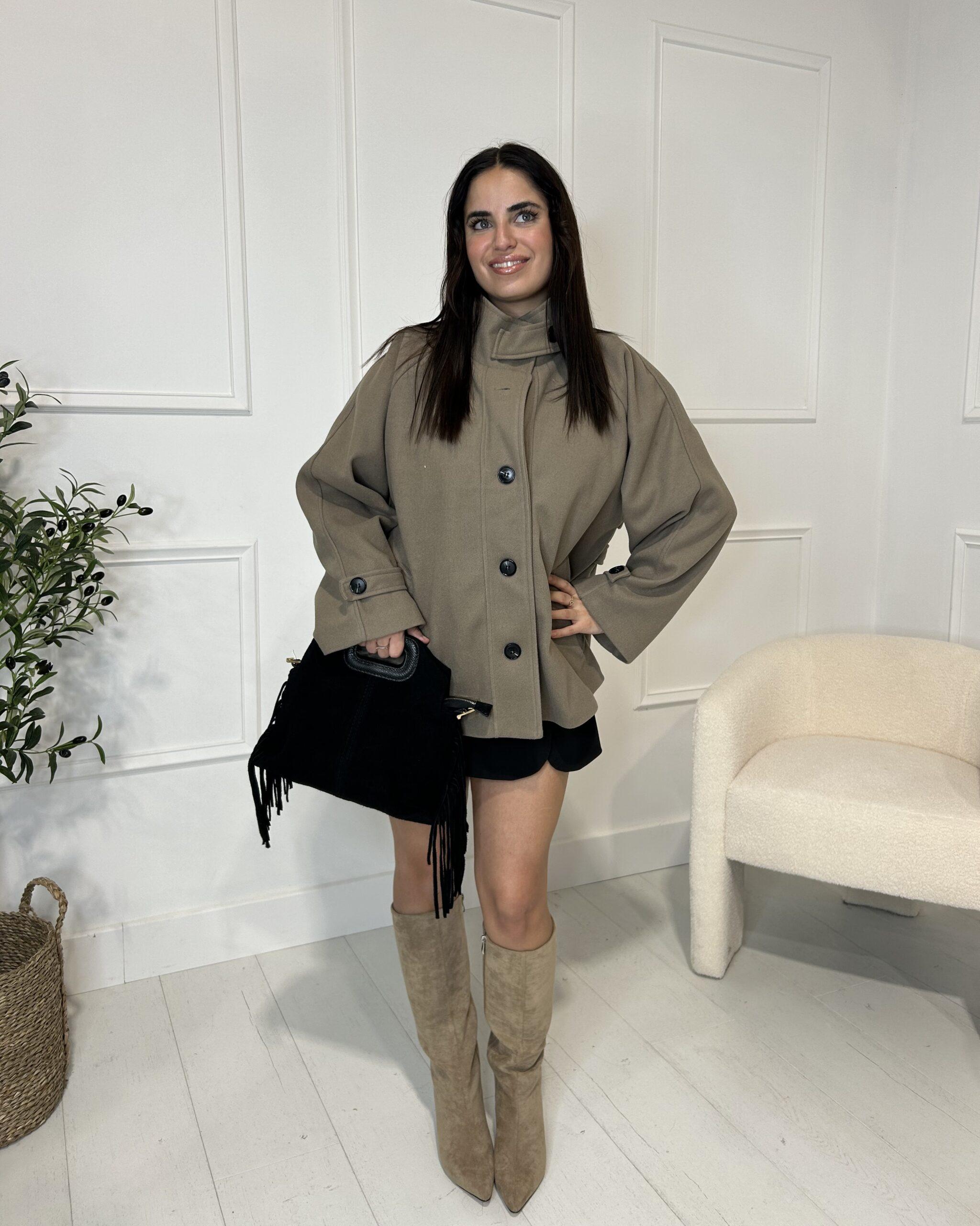 Veste Cape taupe femme tendance