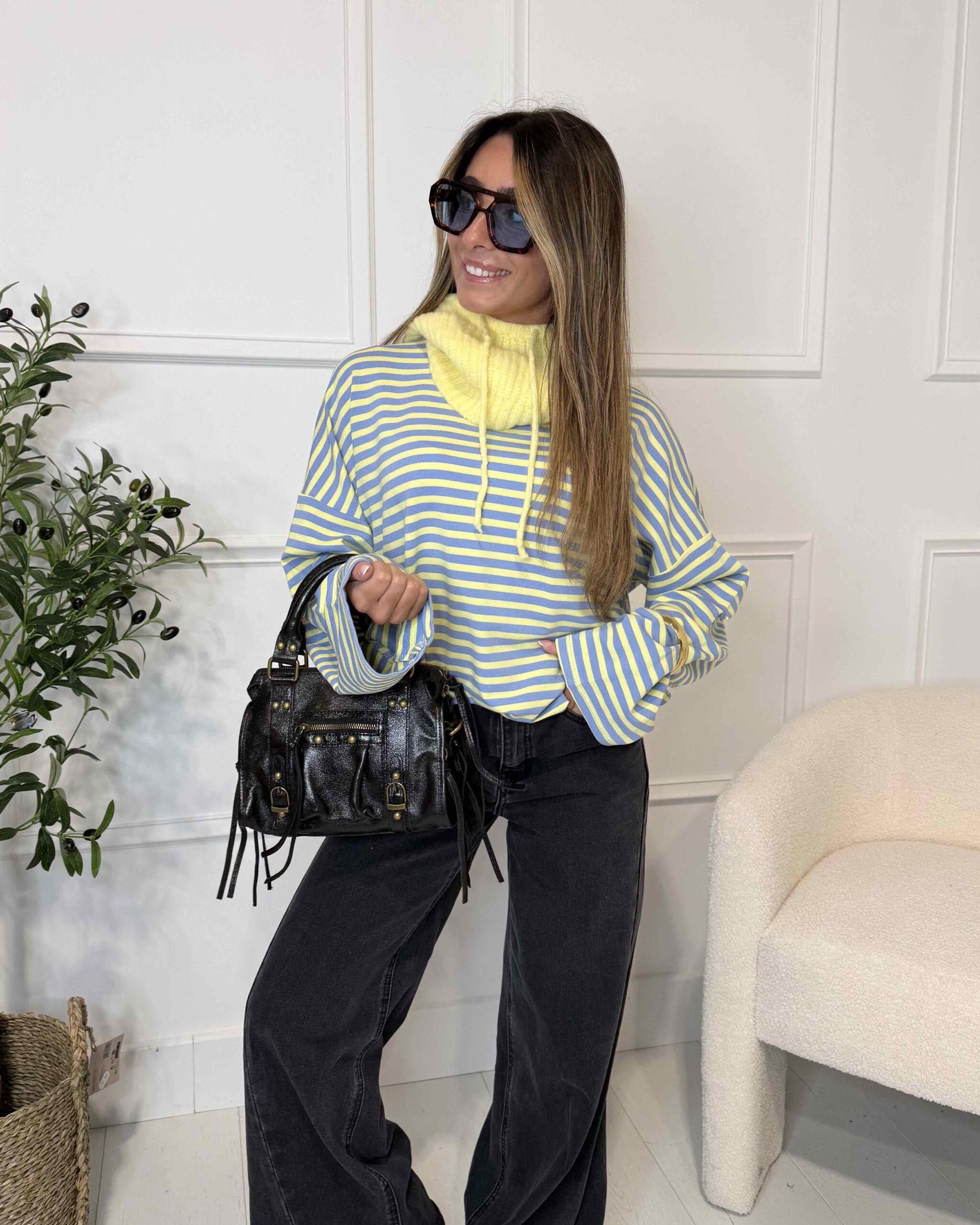 T-shirt à manches longues rayures femme tendance