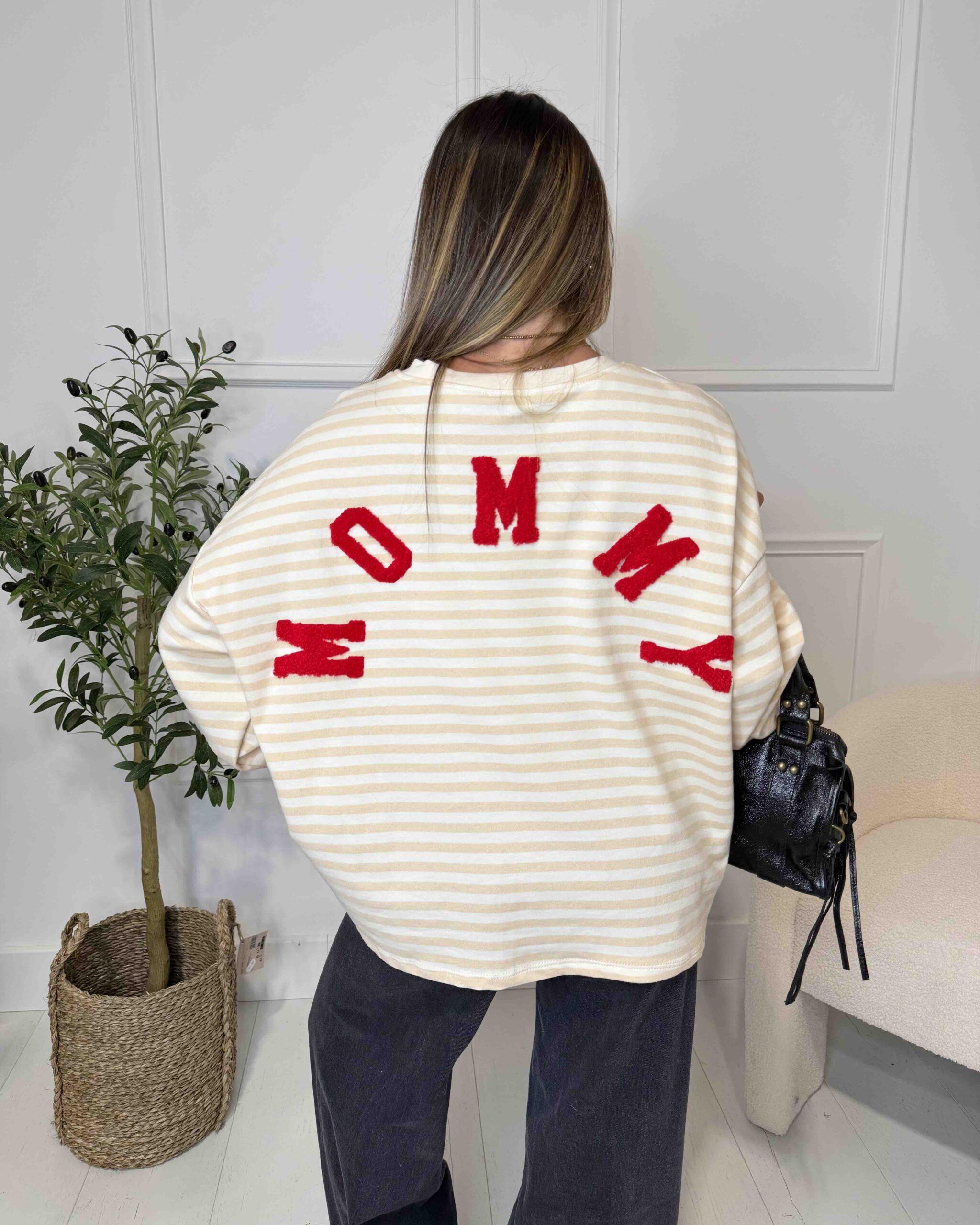 T-shirt à manches longues MOMMY beige/crème