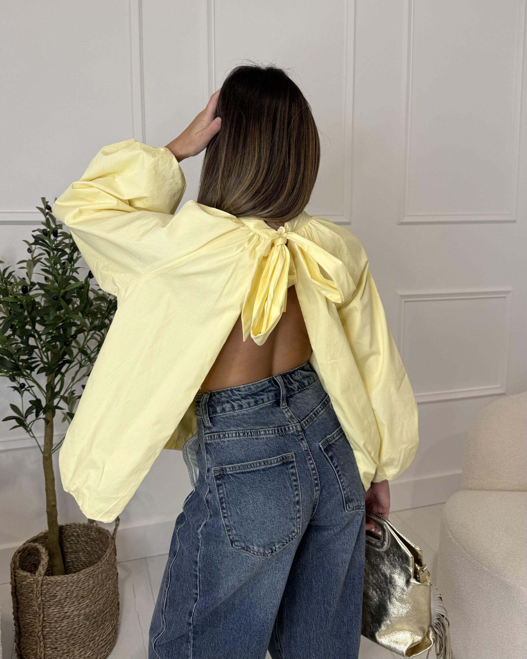 Blouse jaune femme