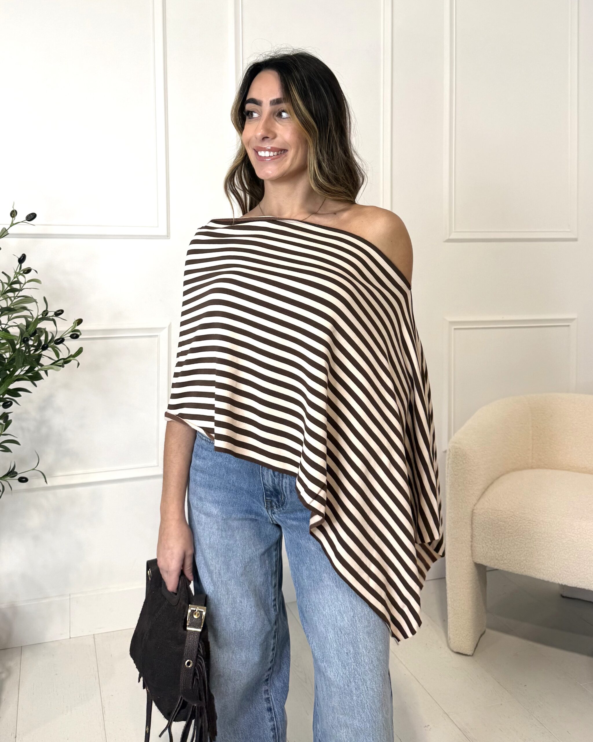 T-shirt MARINA marron/beige
