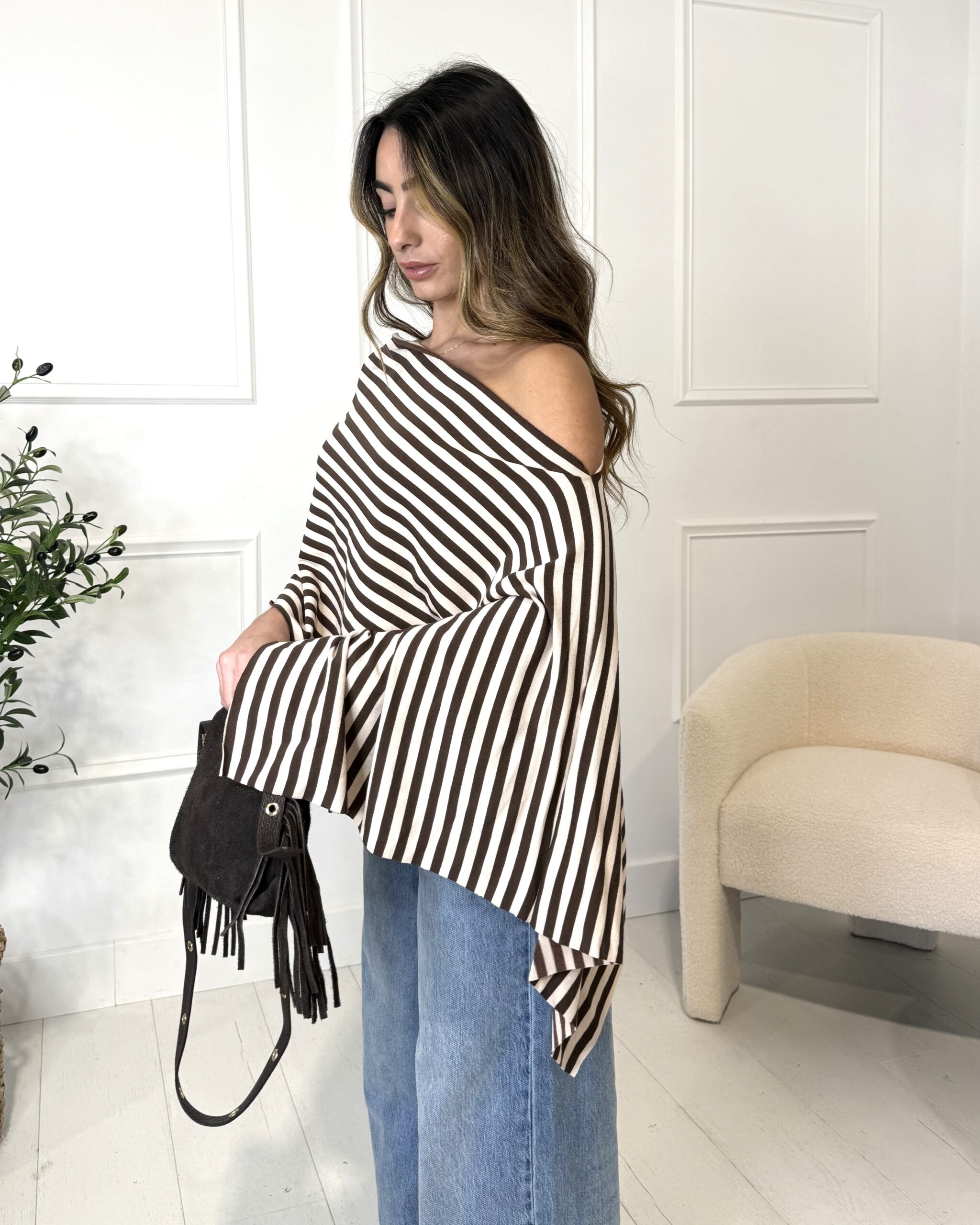 T-shirt MARINA marron/beige