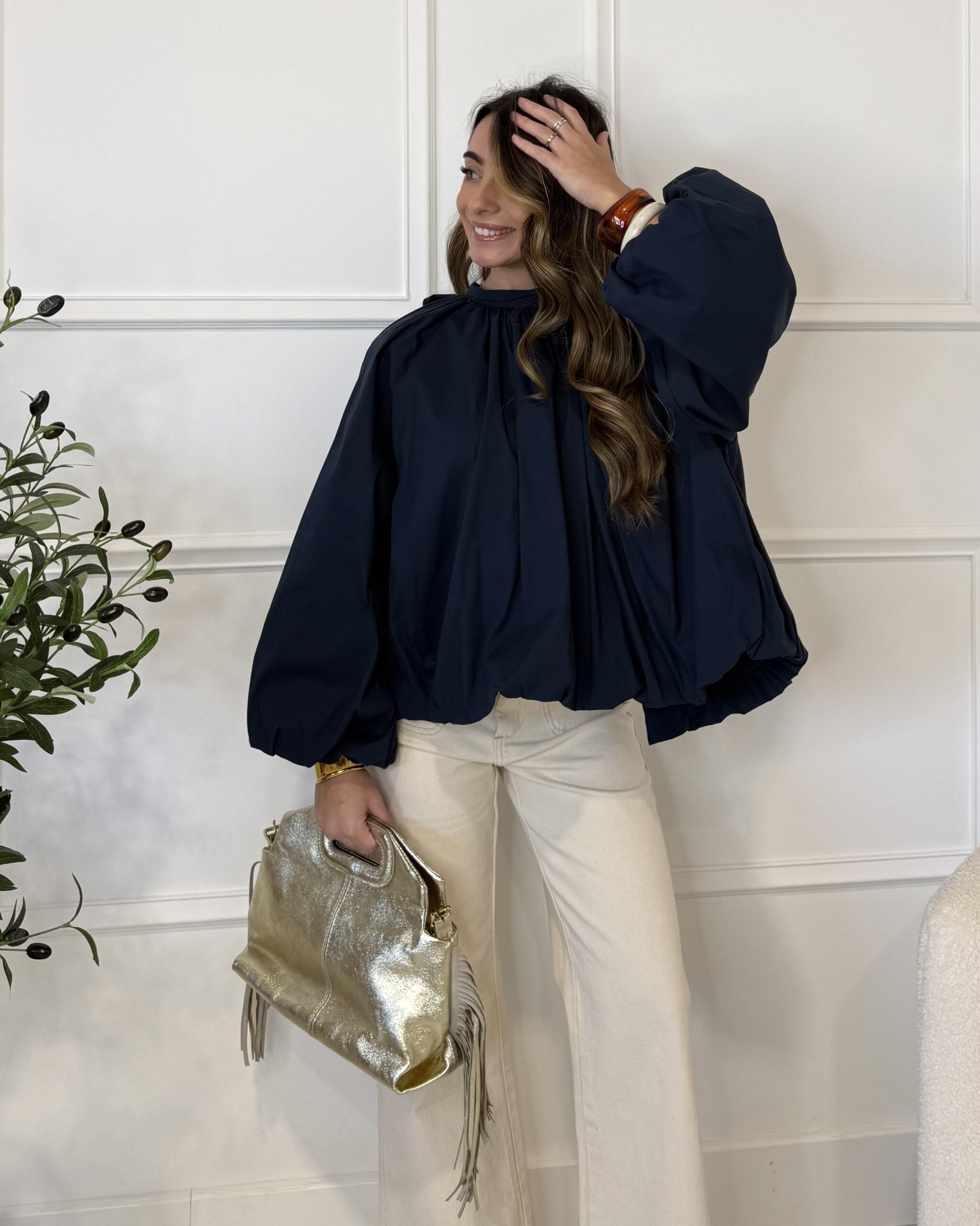 Blouse bleu marine tendance
