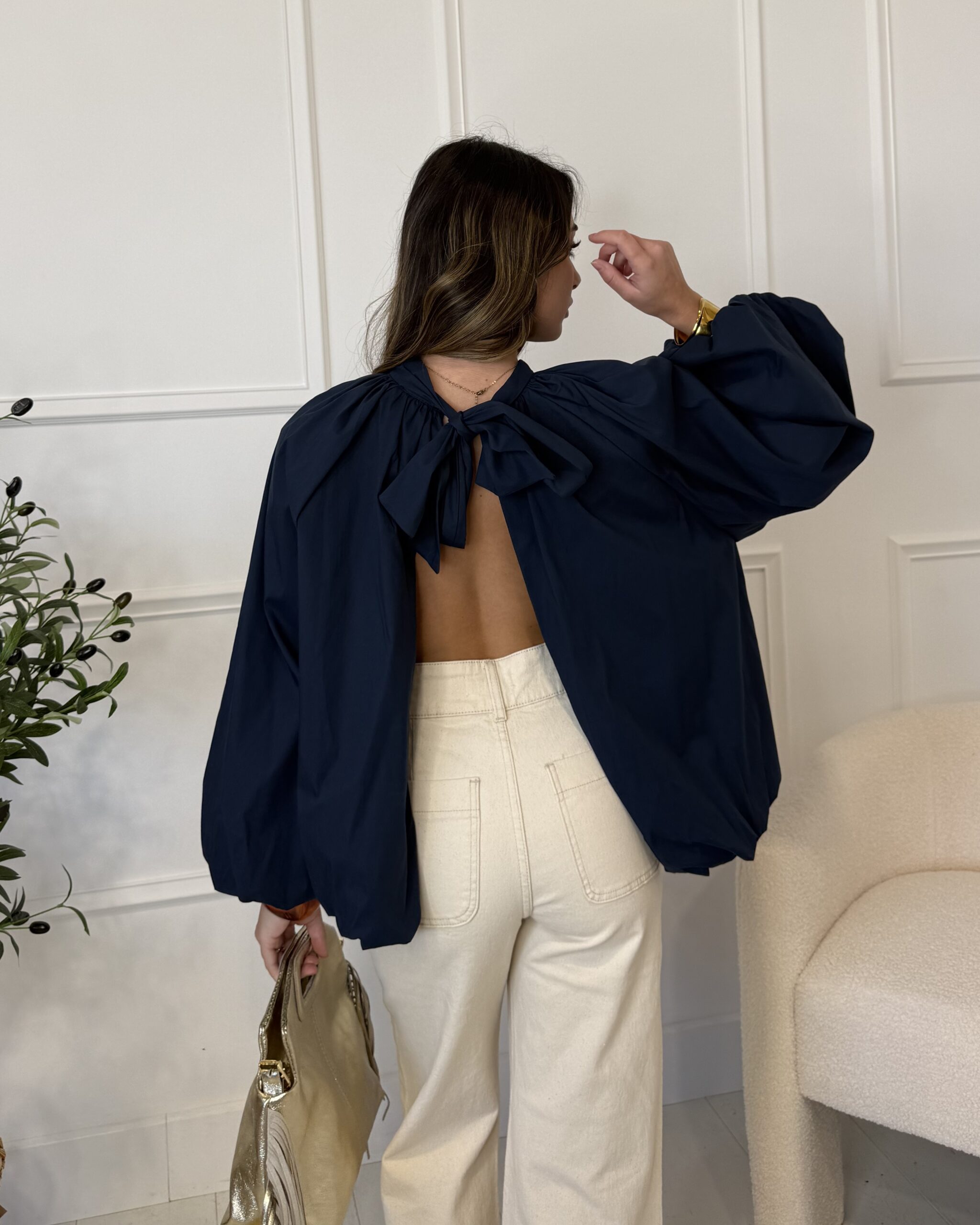 Blouse bleu marine femme