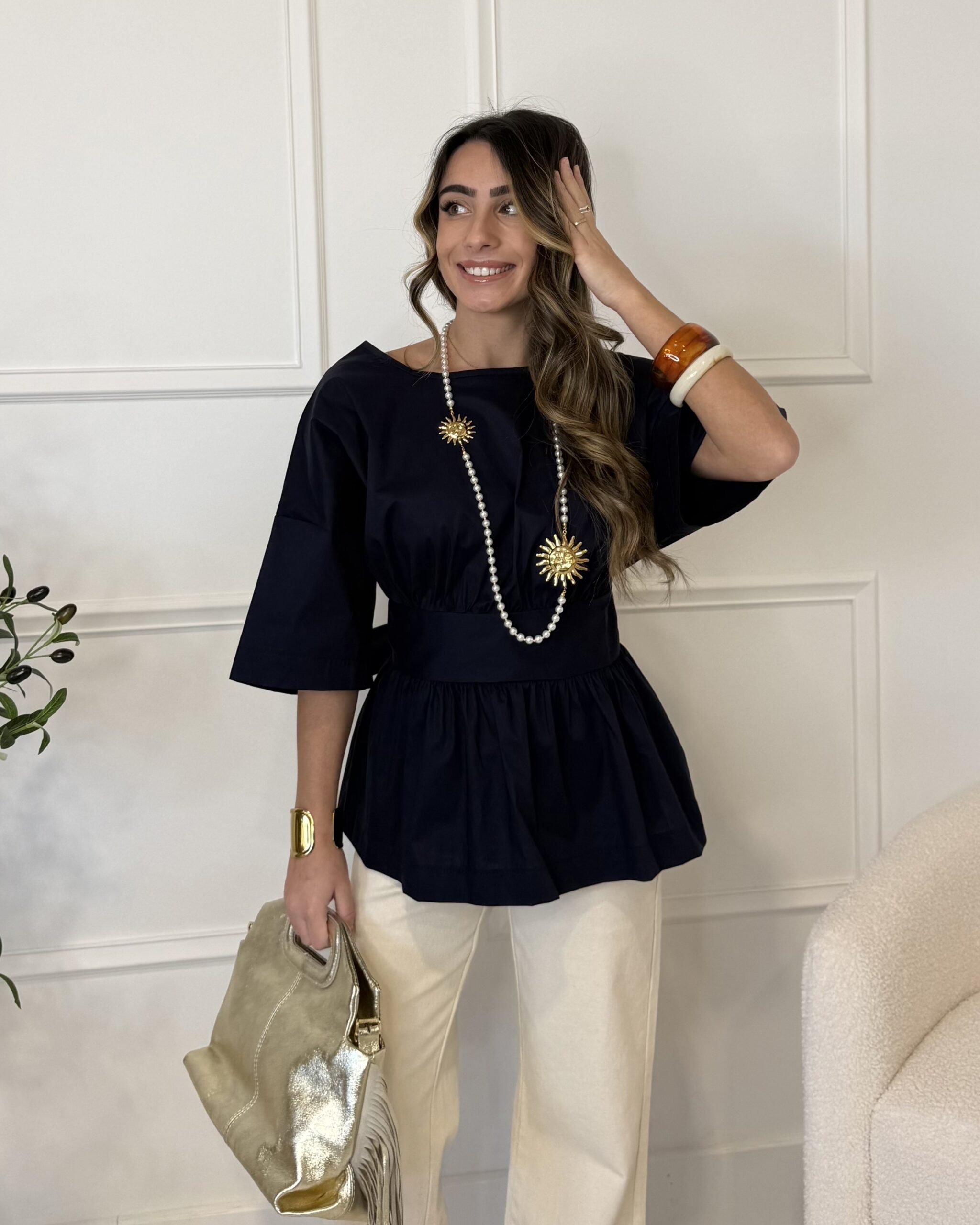 Blouse bleu marine mode