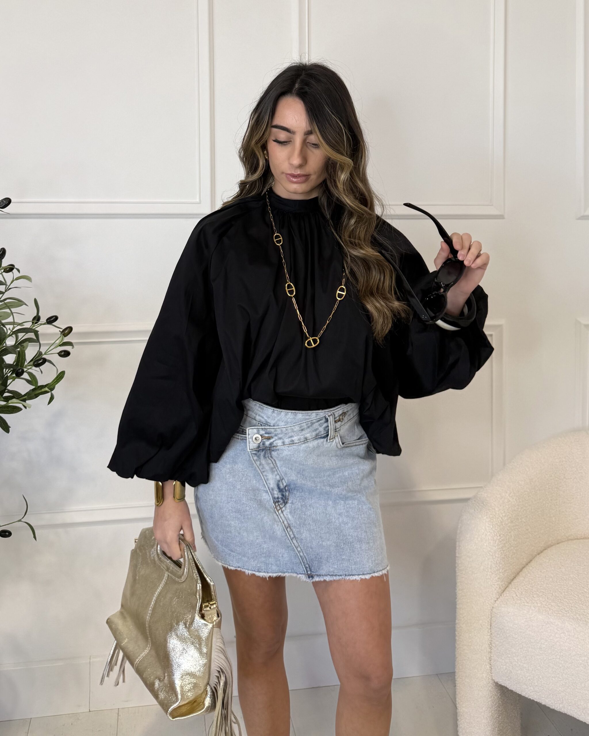 Blouse noire tendance