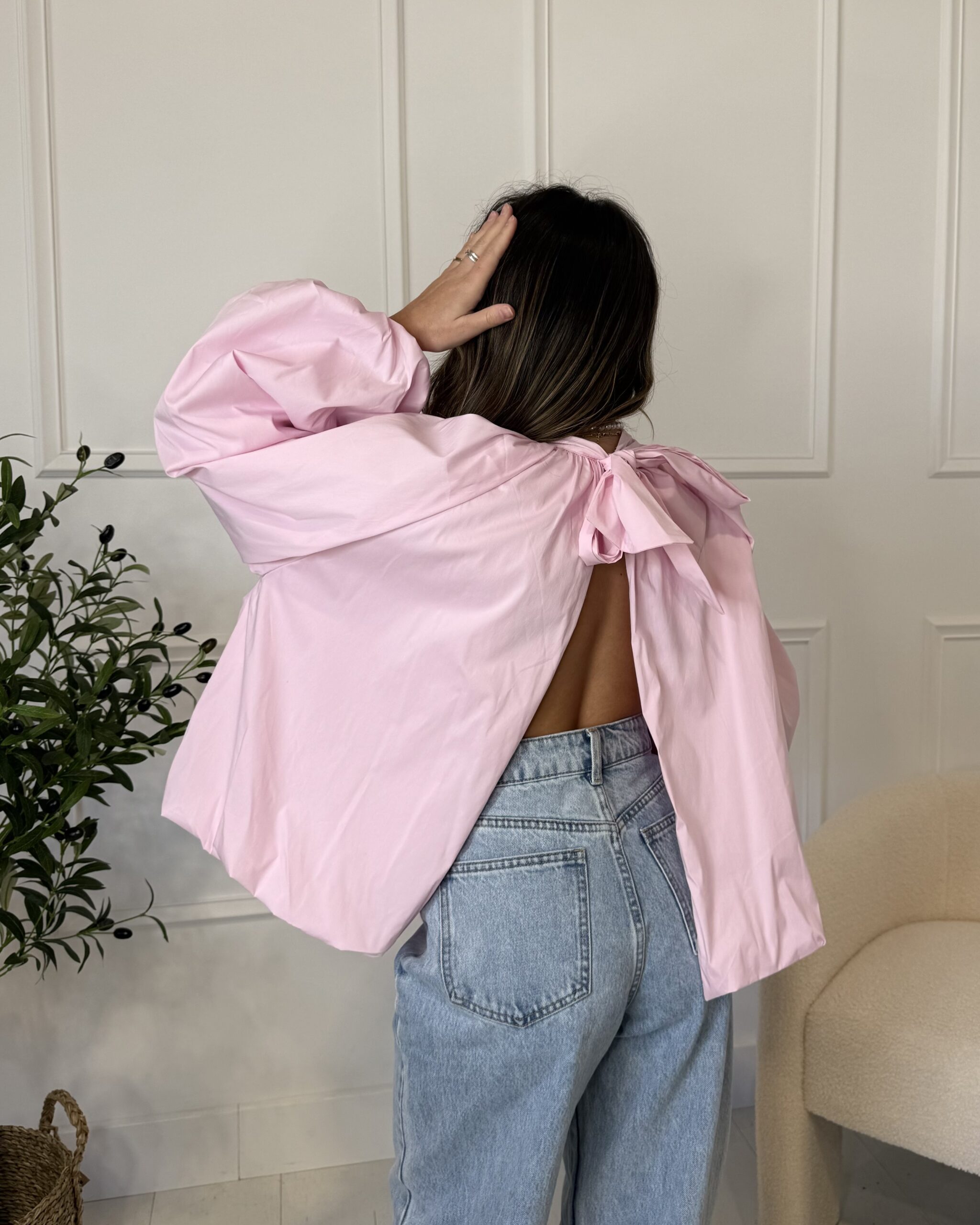 Blouse rose clair femme