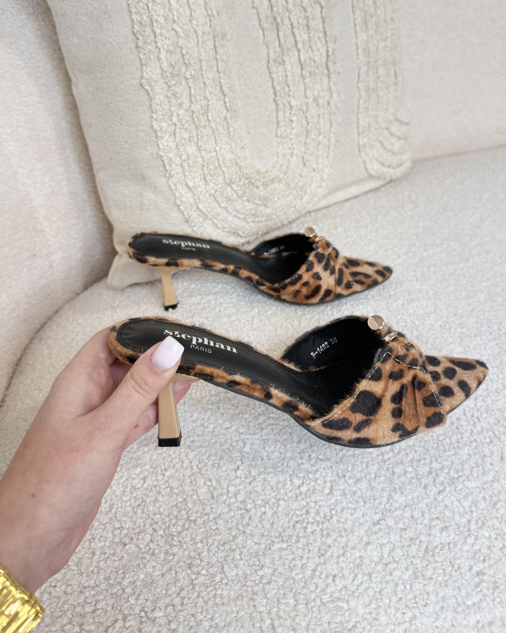 Mules tendance femme leopard
