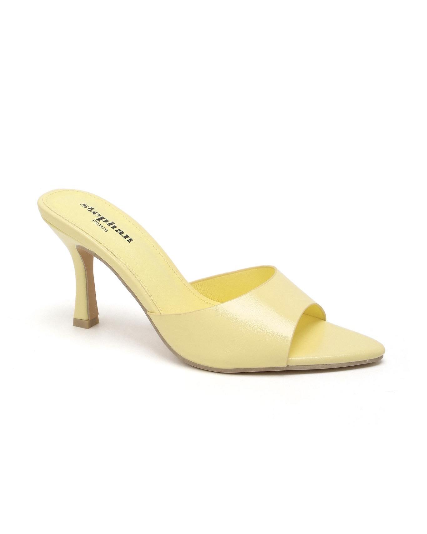 Mules femme jaune