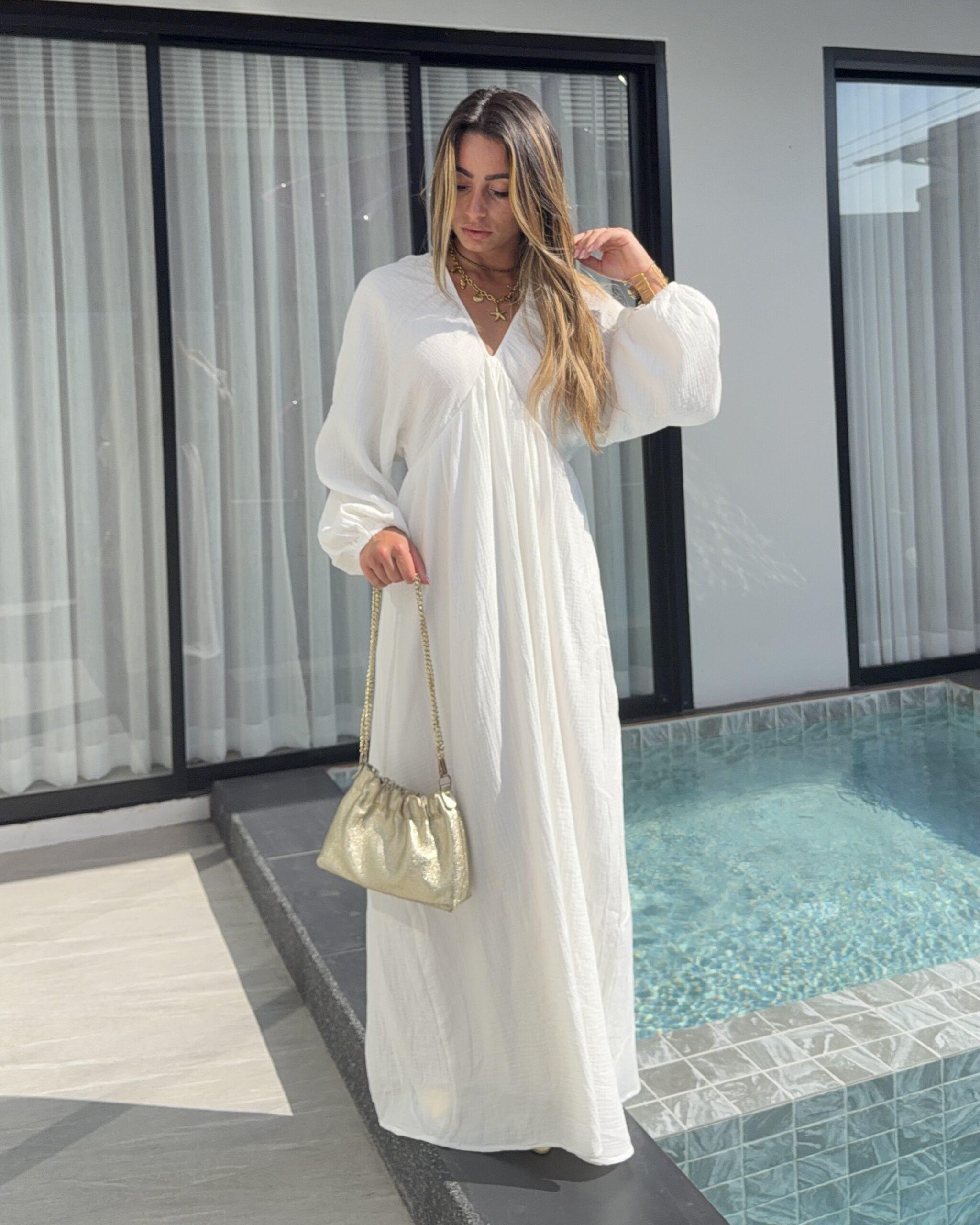 Robe longue blanche