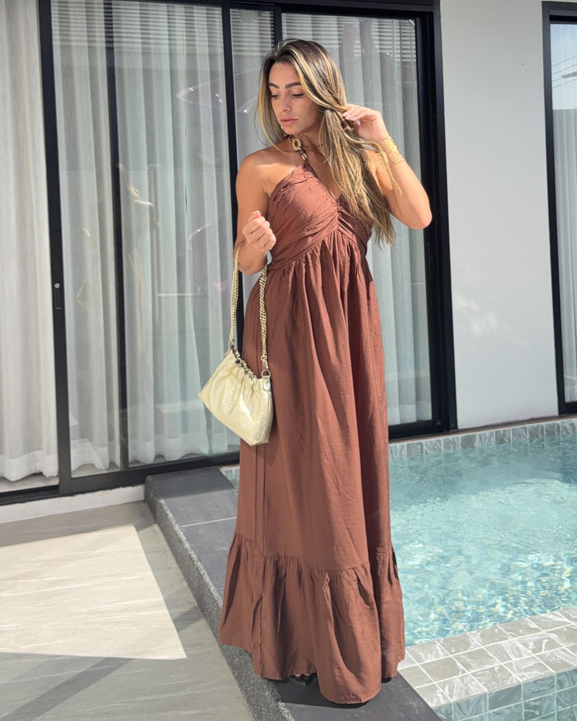 Robe longue d'été perle