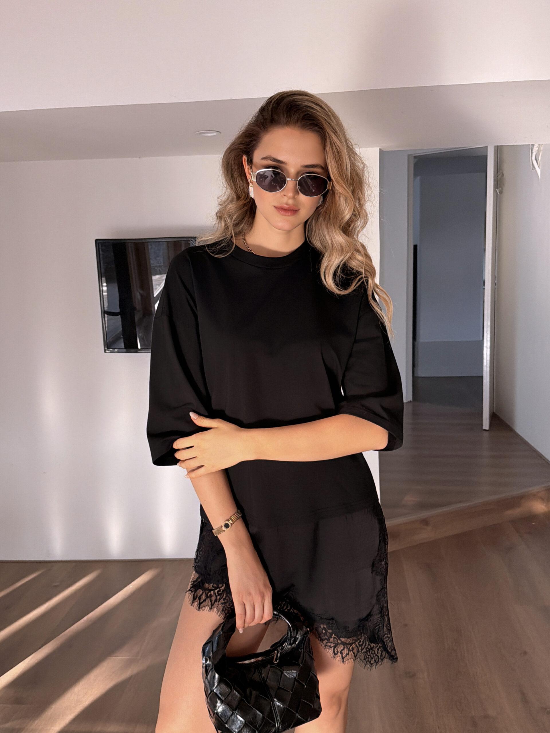 T-shirt tendance noir