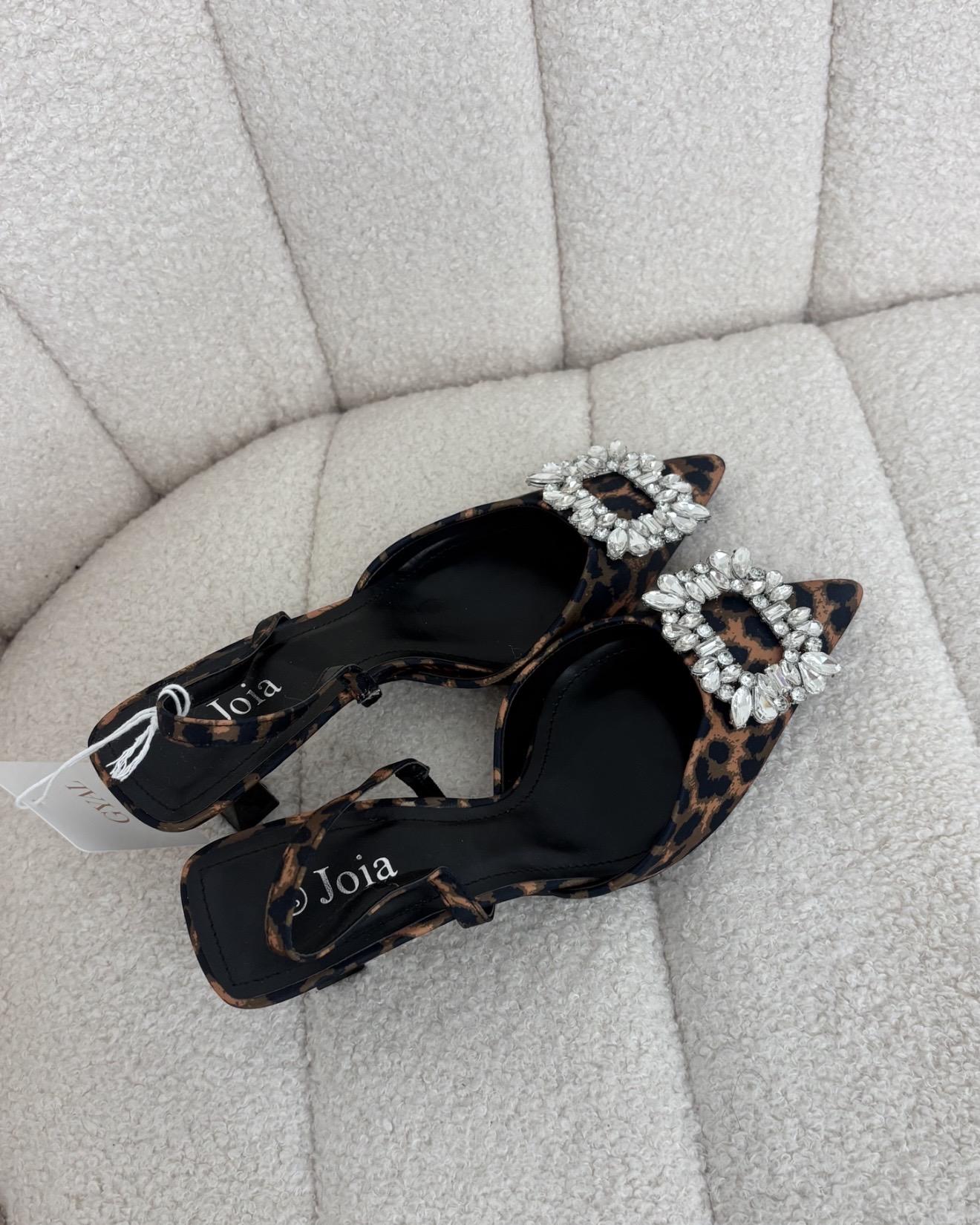 Talons léopard femme