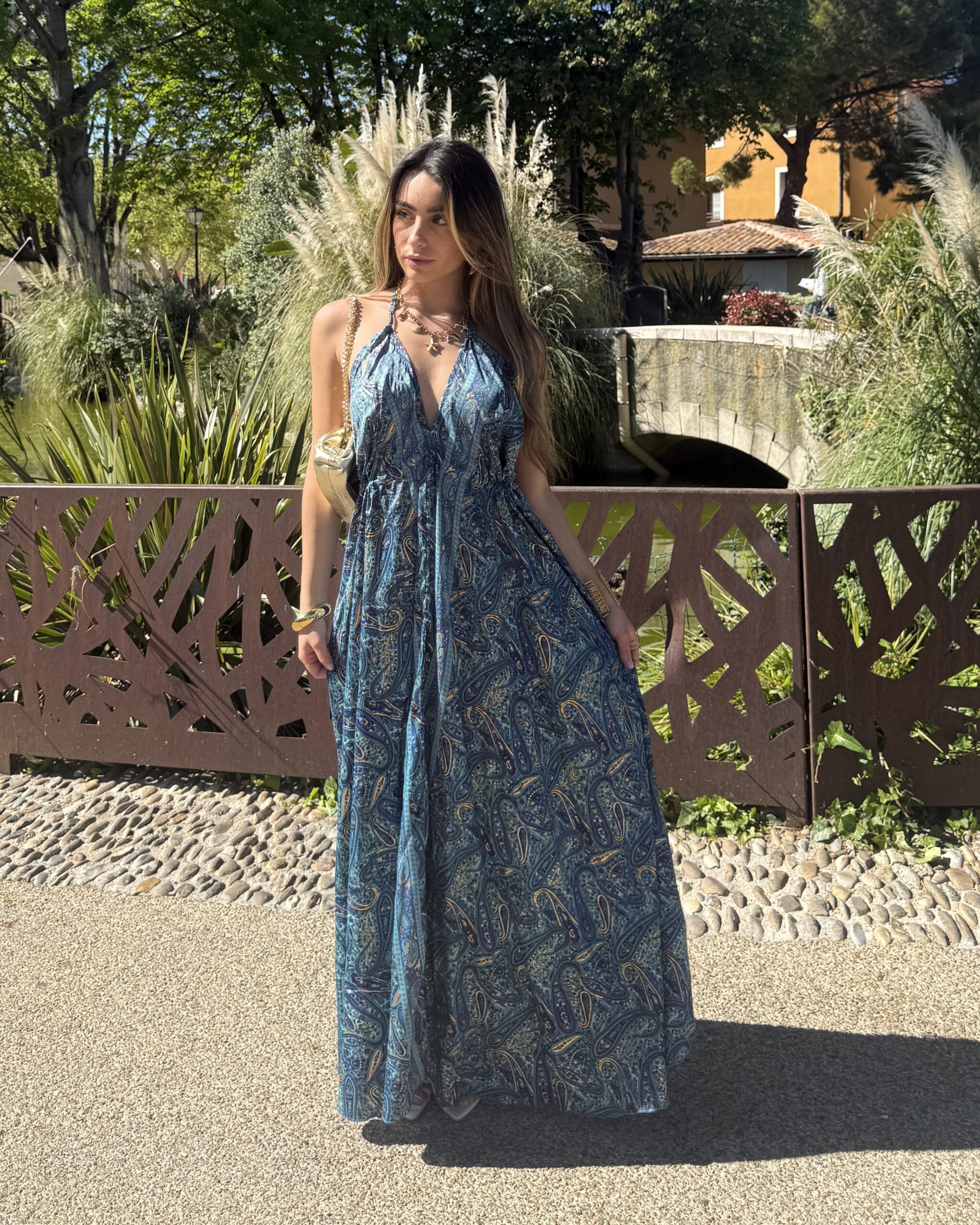 robe boheme bleu tendance
