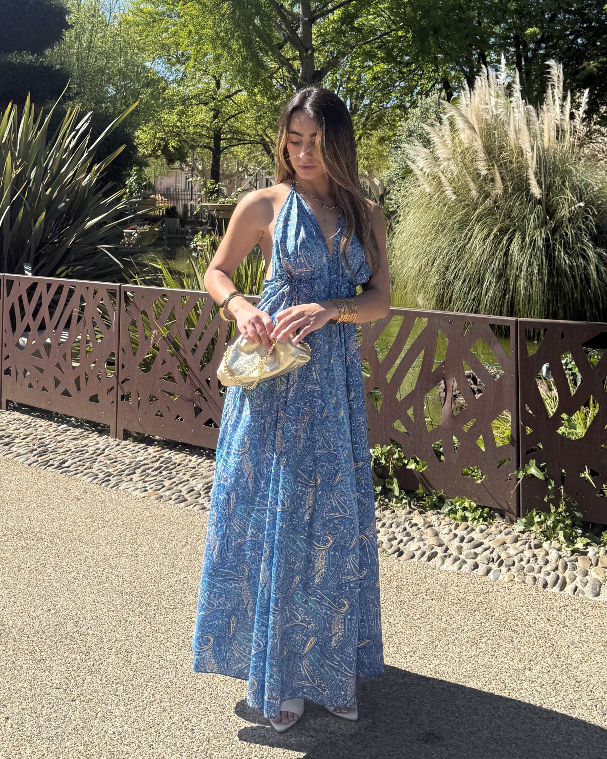 robe boheme bleu clair