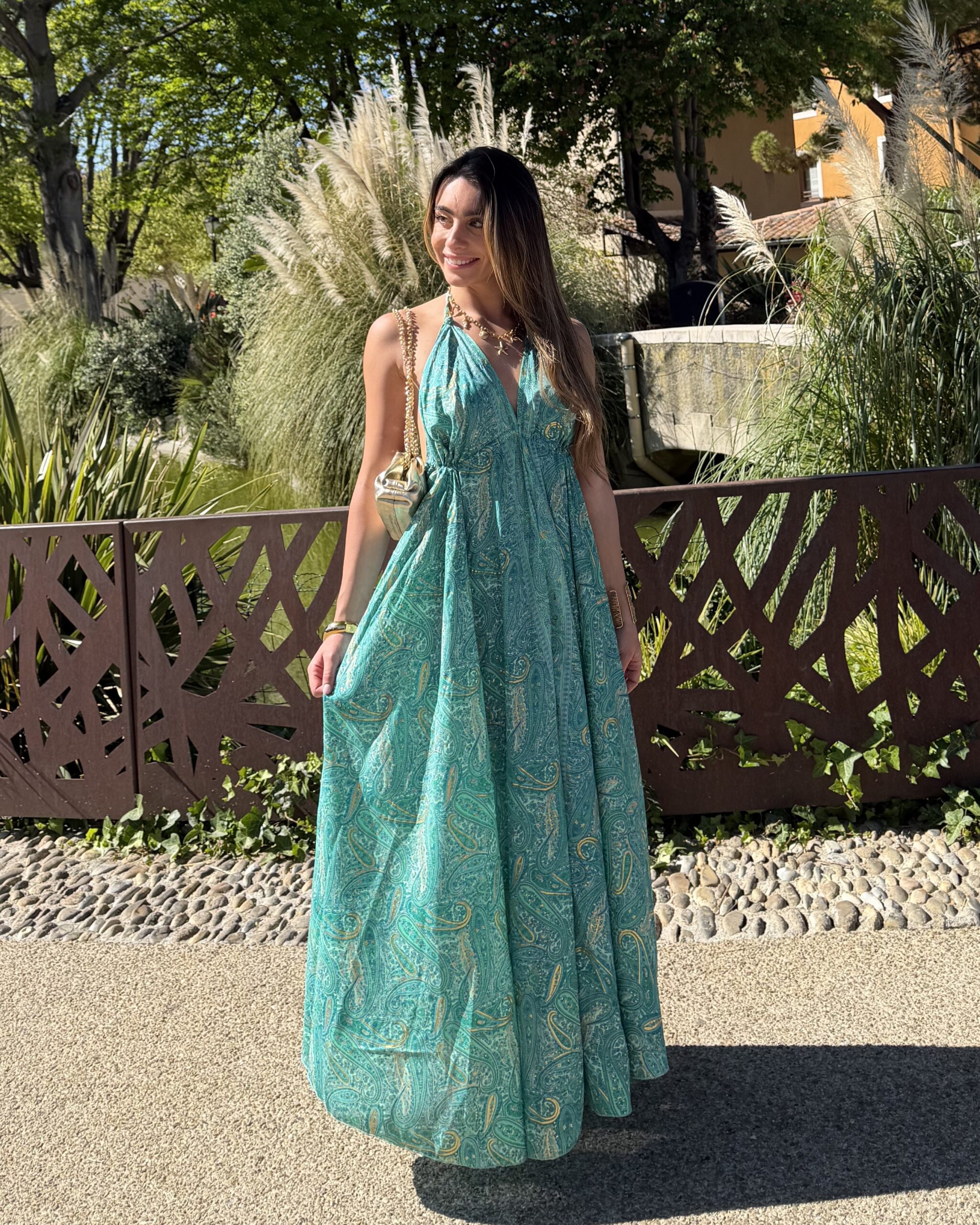 robe turquoise femme