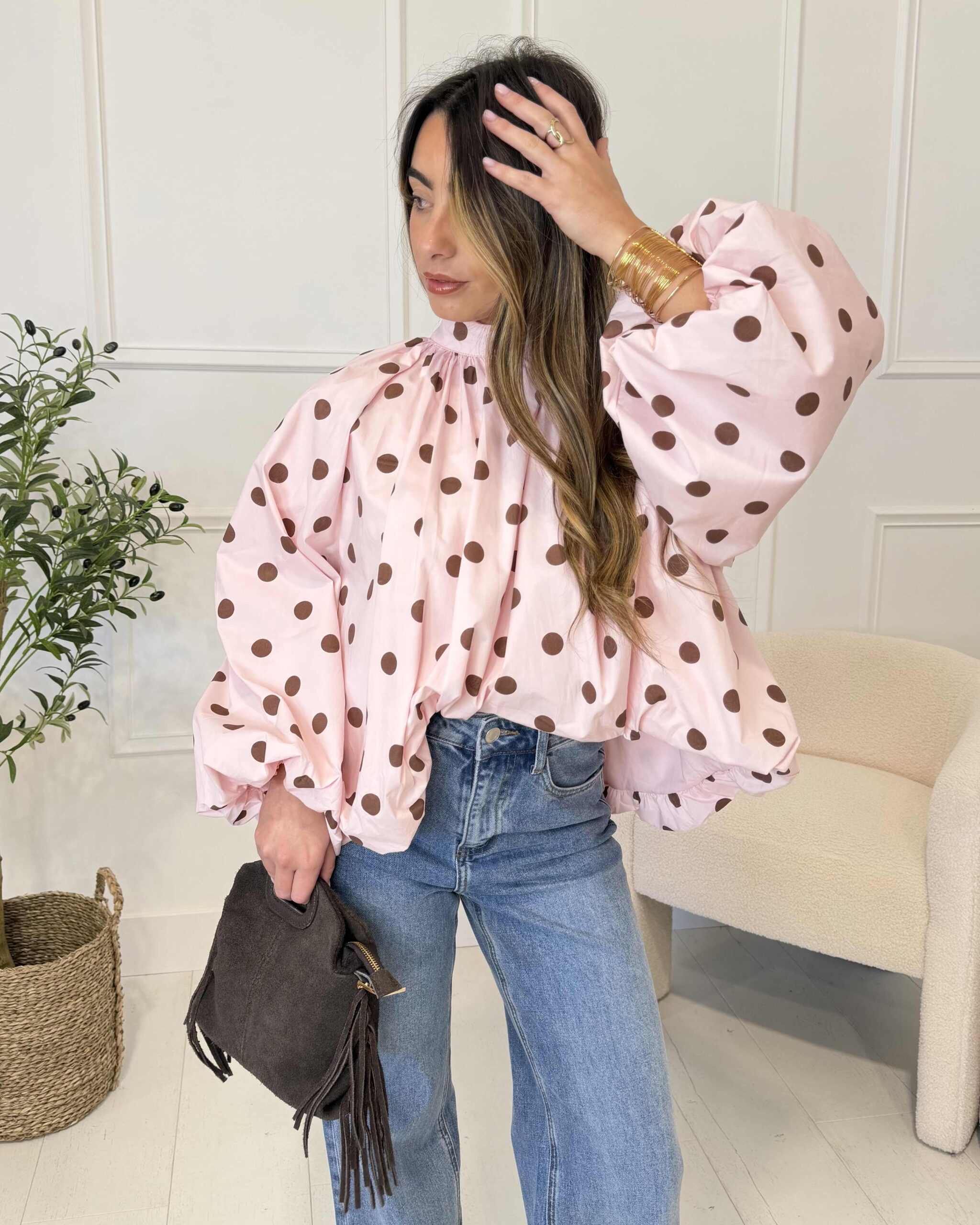 Blouse à pois femme