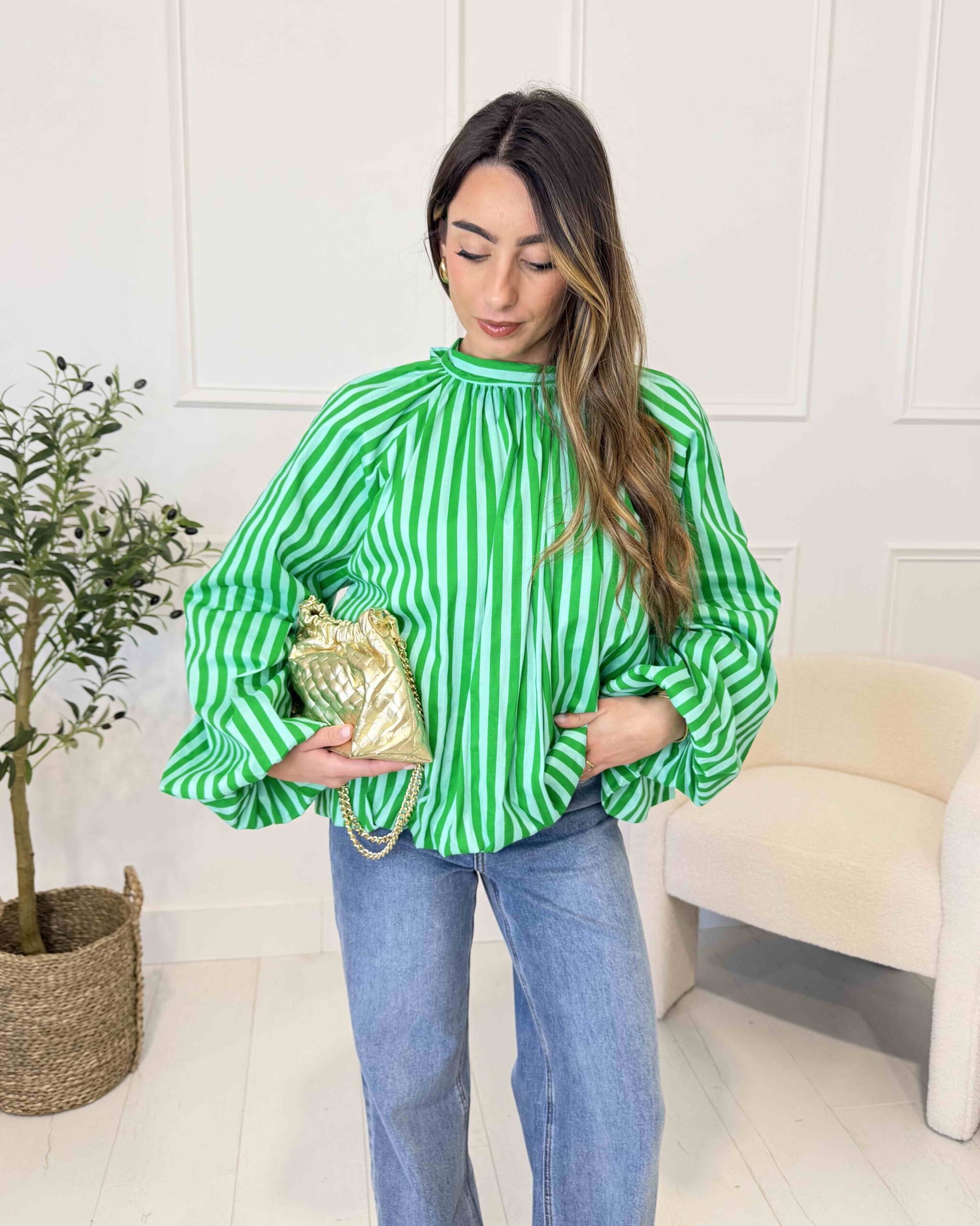 Blouse à rayures tendance