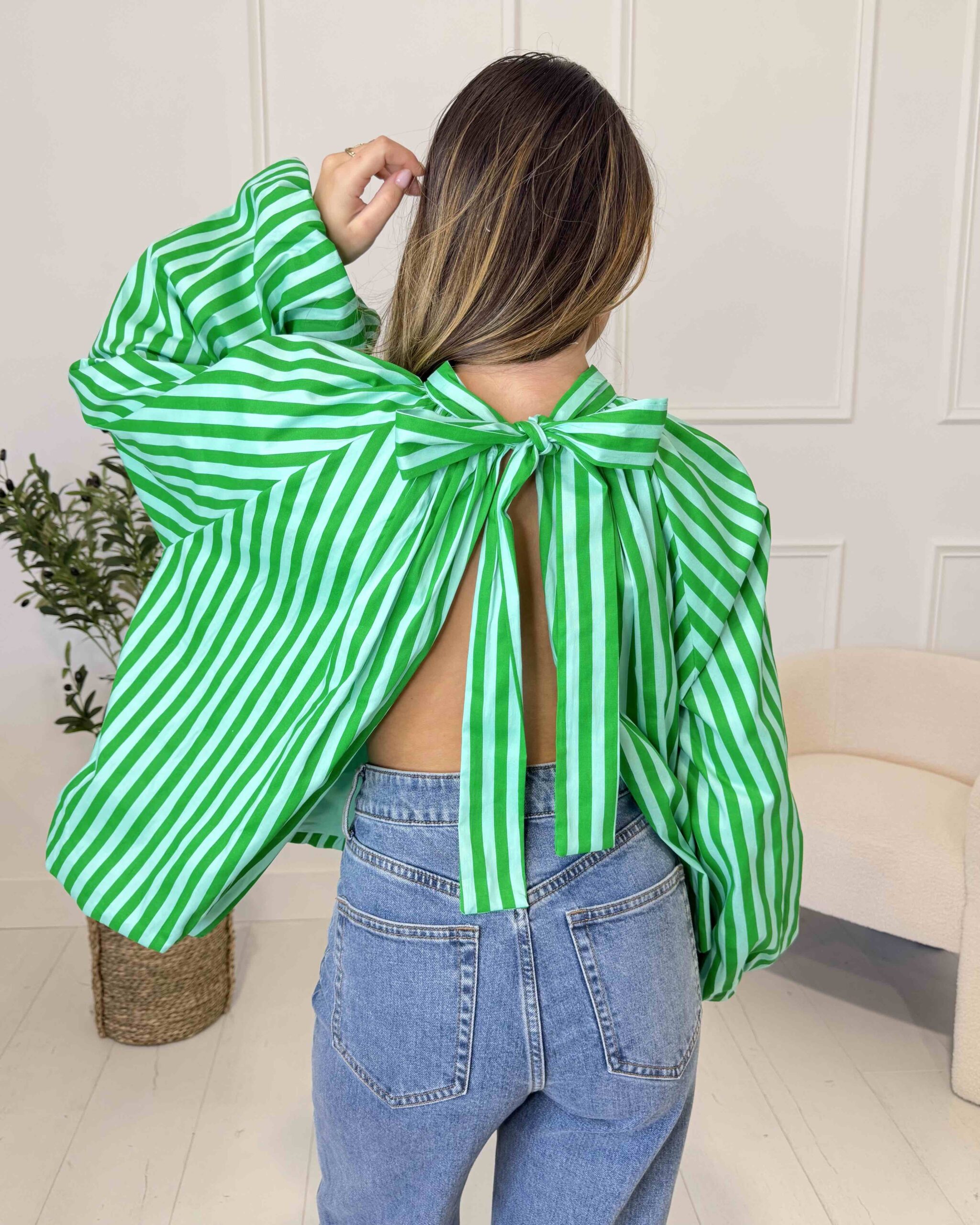 Blouse à rayures tendance