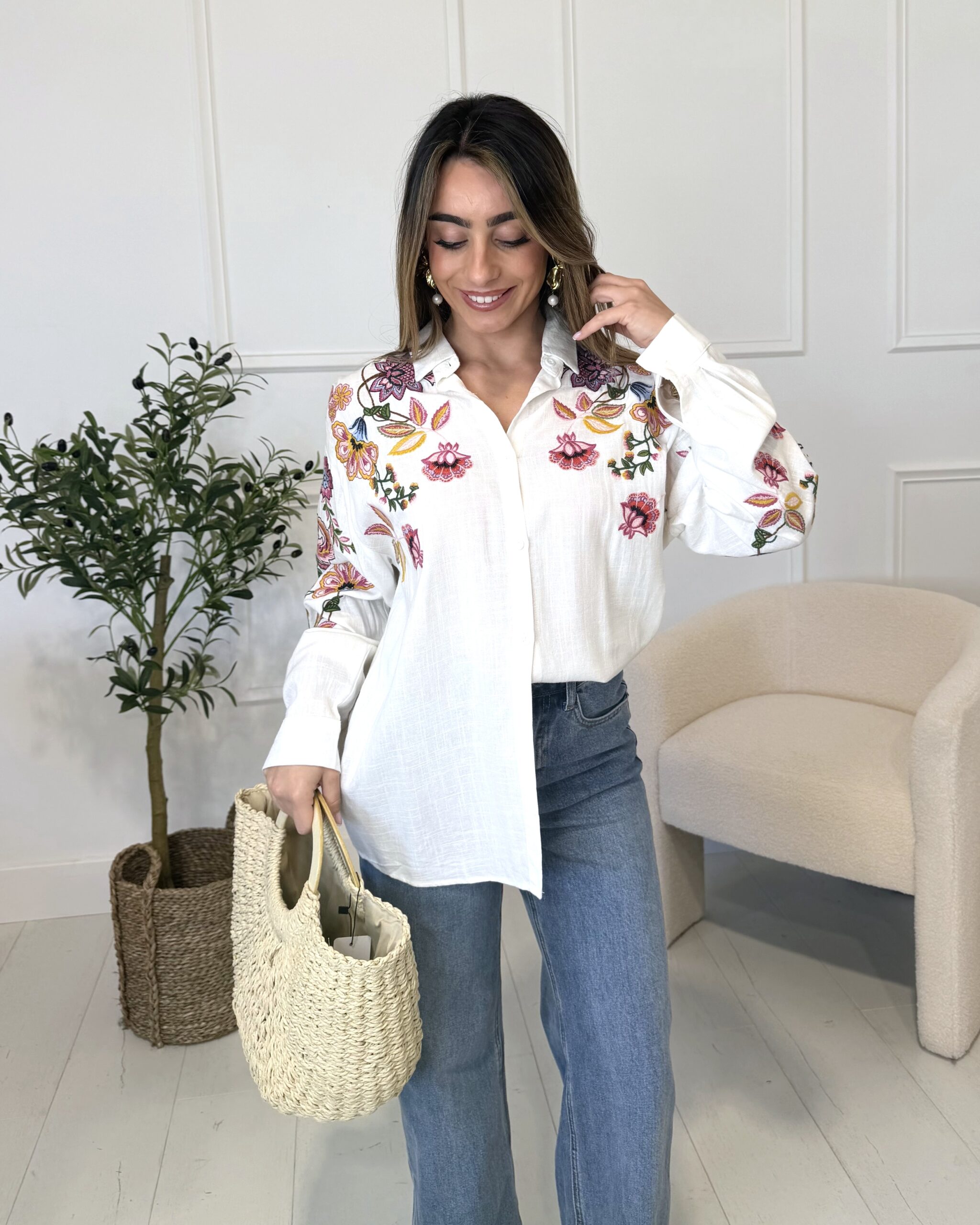 chemise fleuri femme