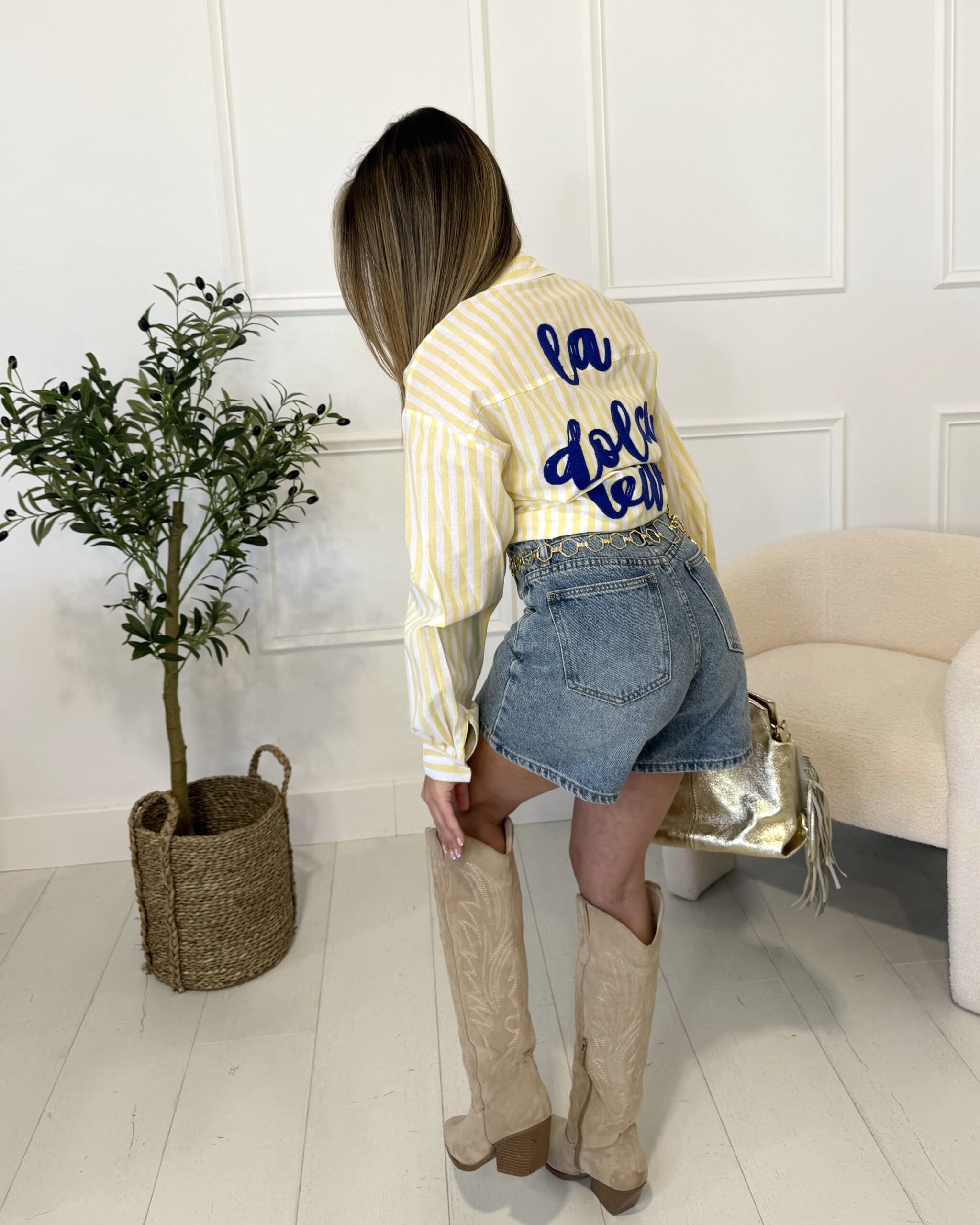 chemise jaune tendance
