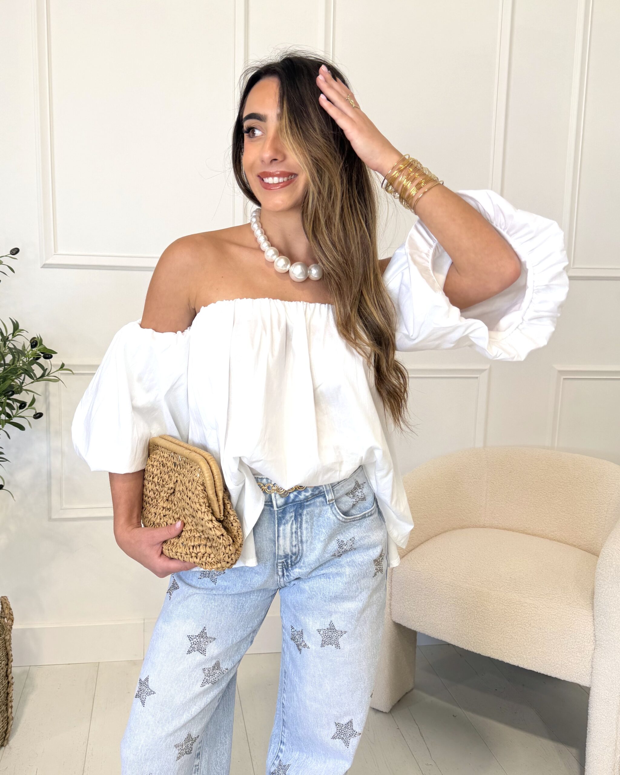 Top blanc tendance