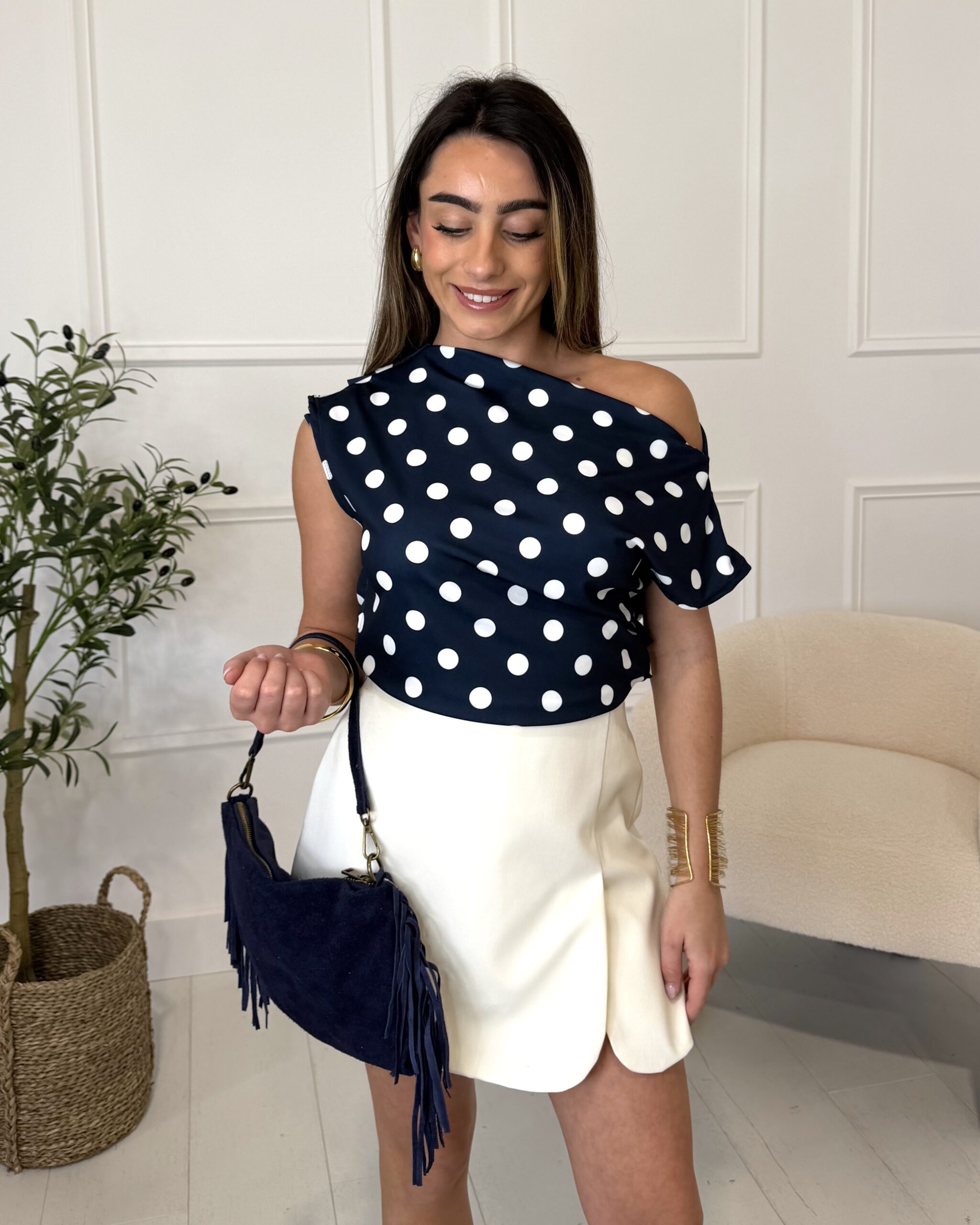 top pois bleu marine