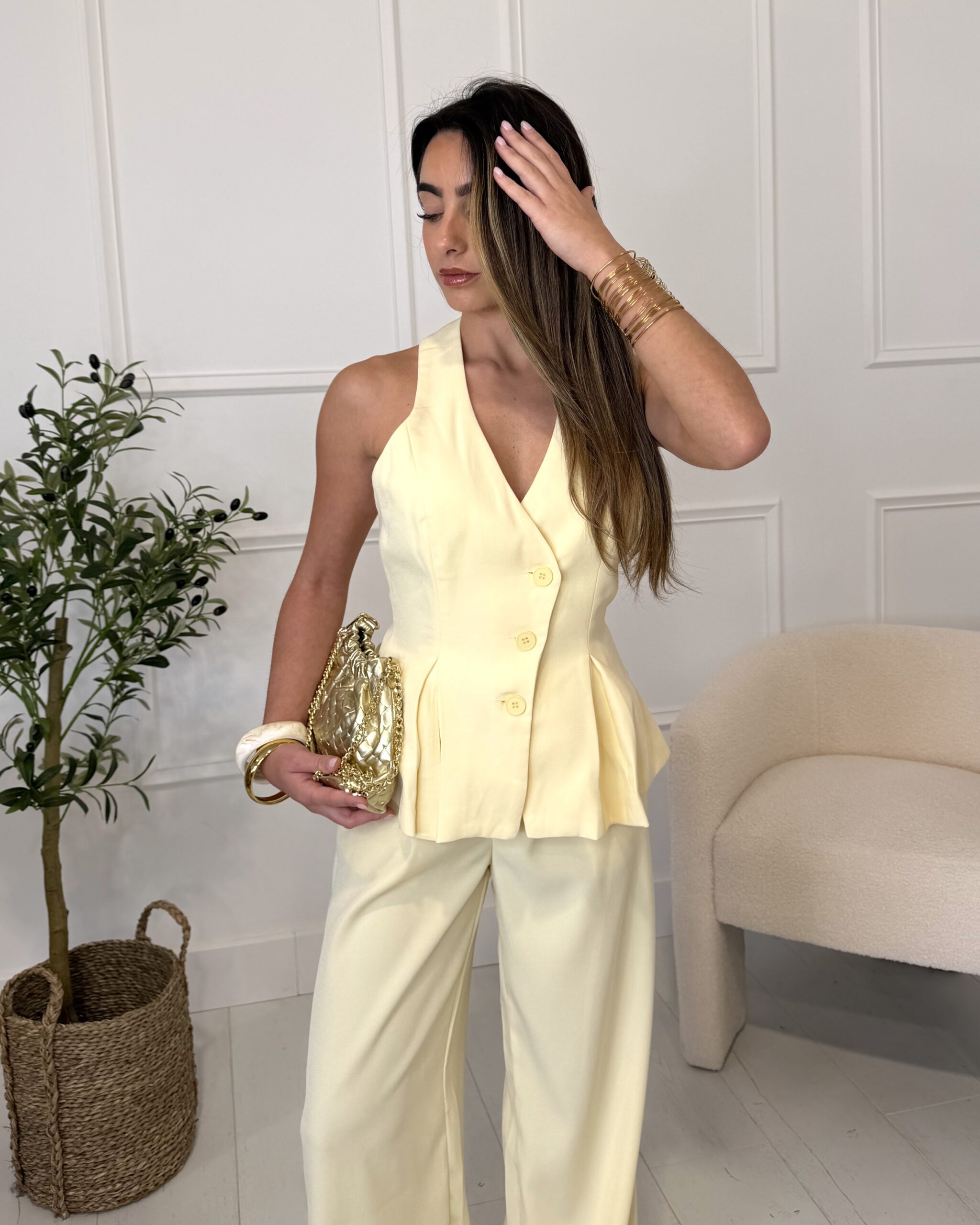 top costume jaune femme