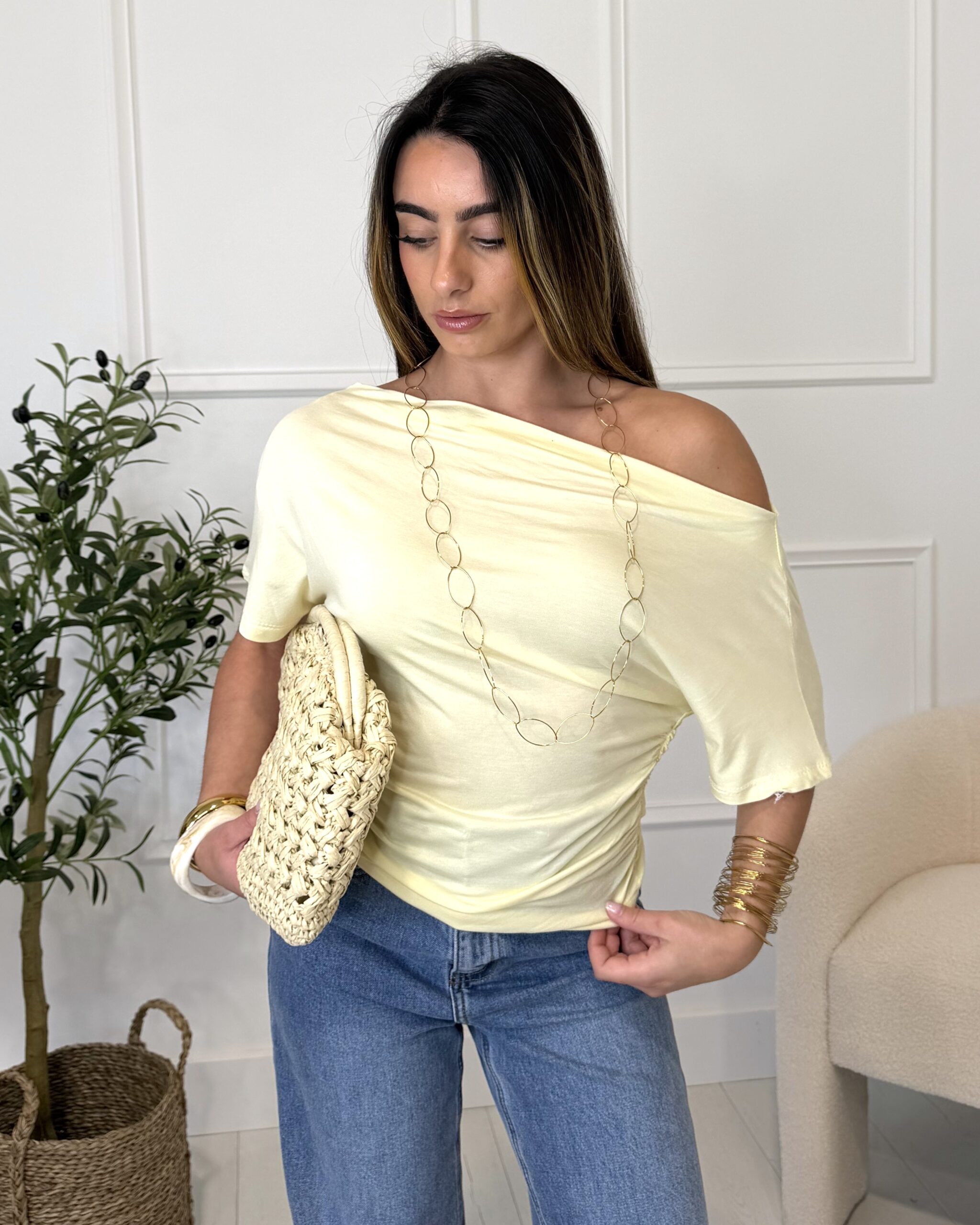haut jaune tendance