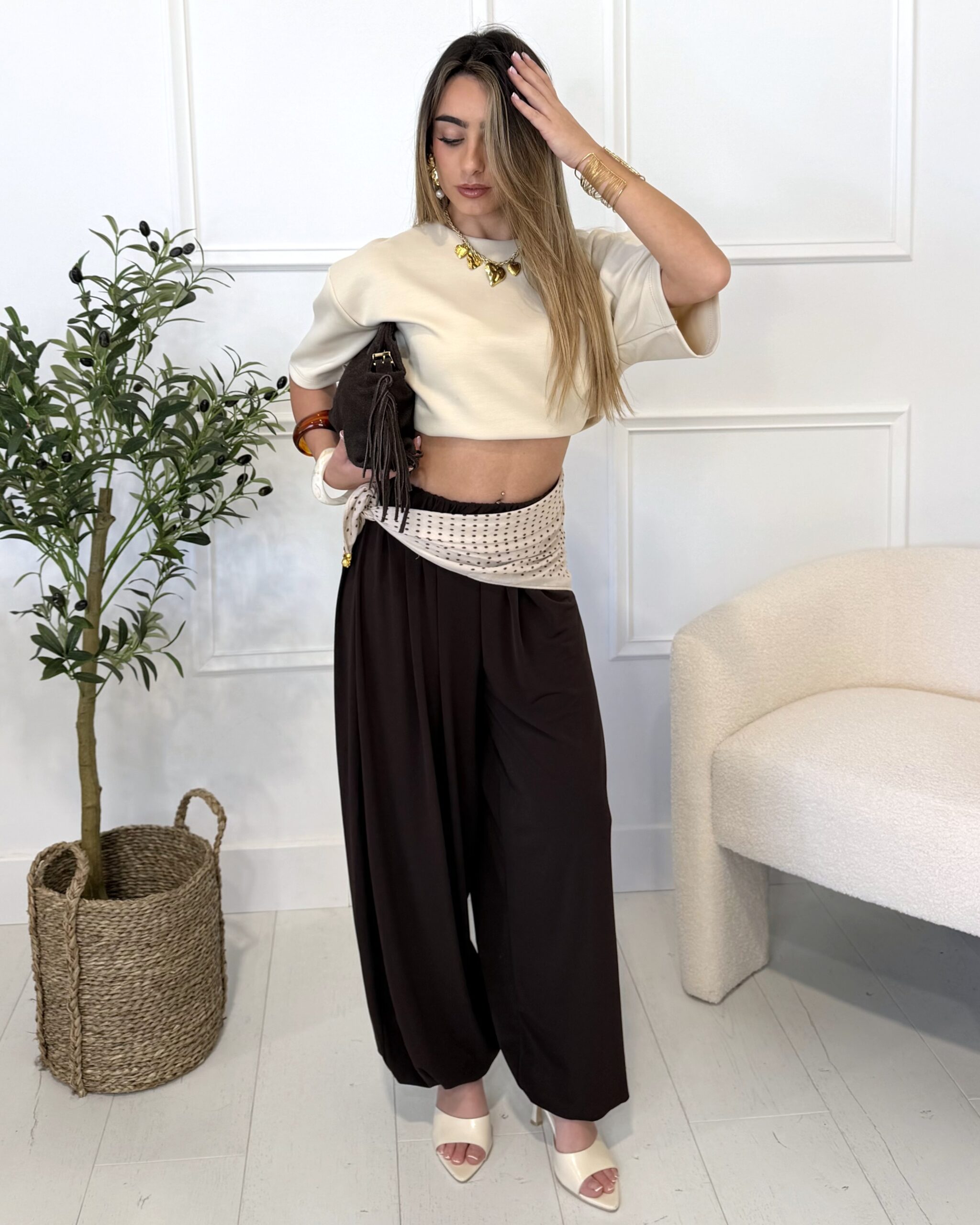 Pantalon ZORA chocolat
