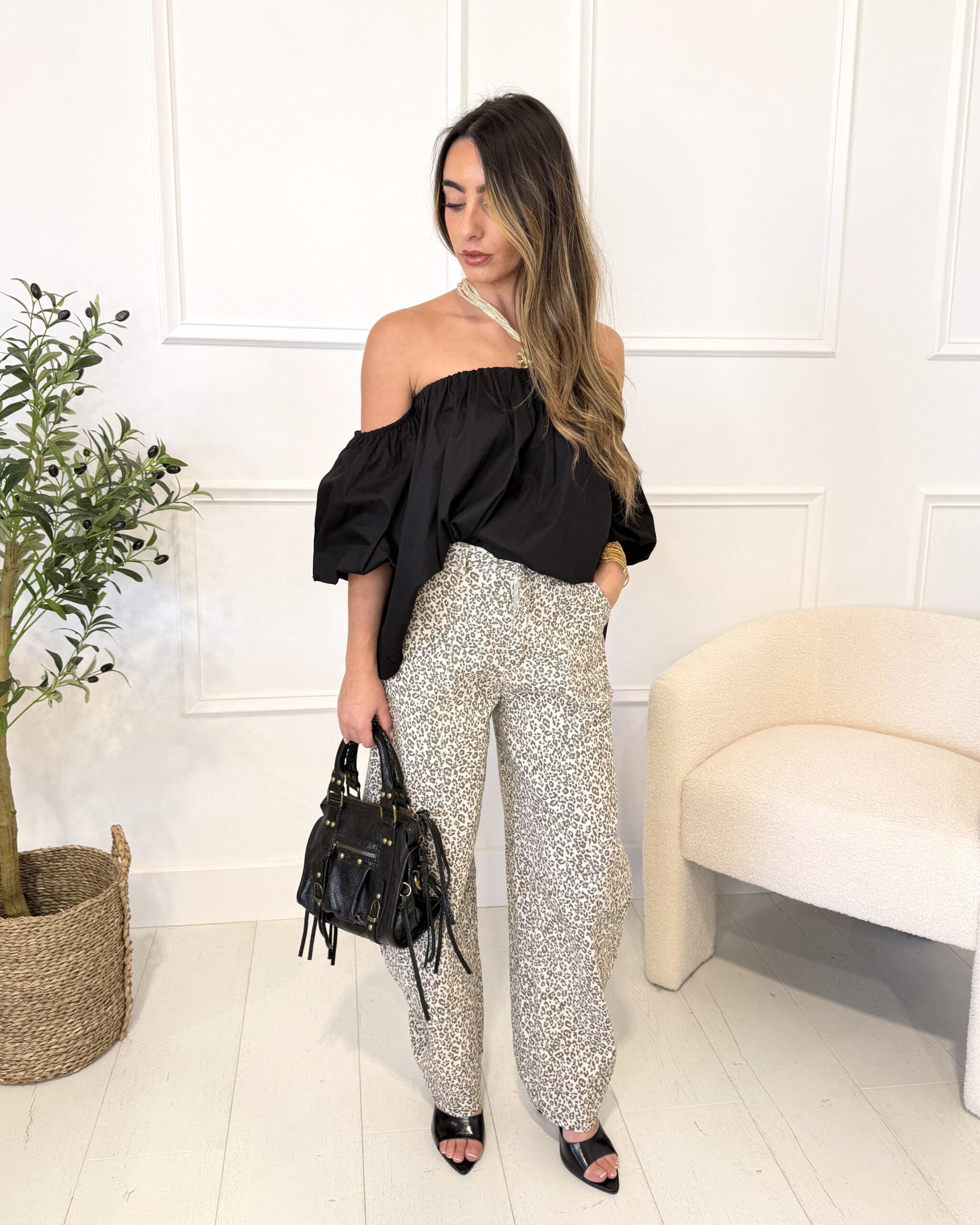 Pantalon léopard femme
