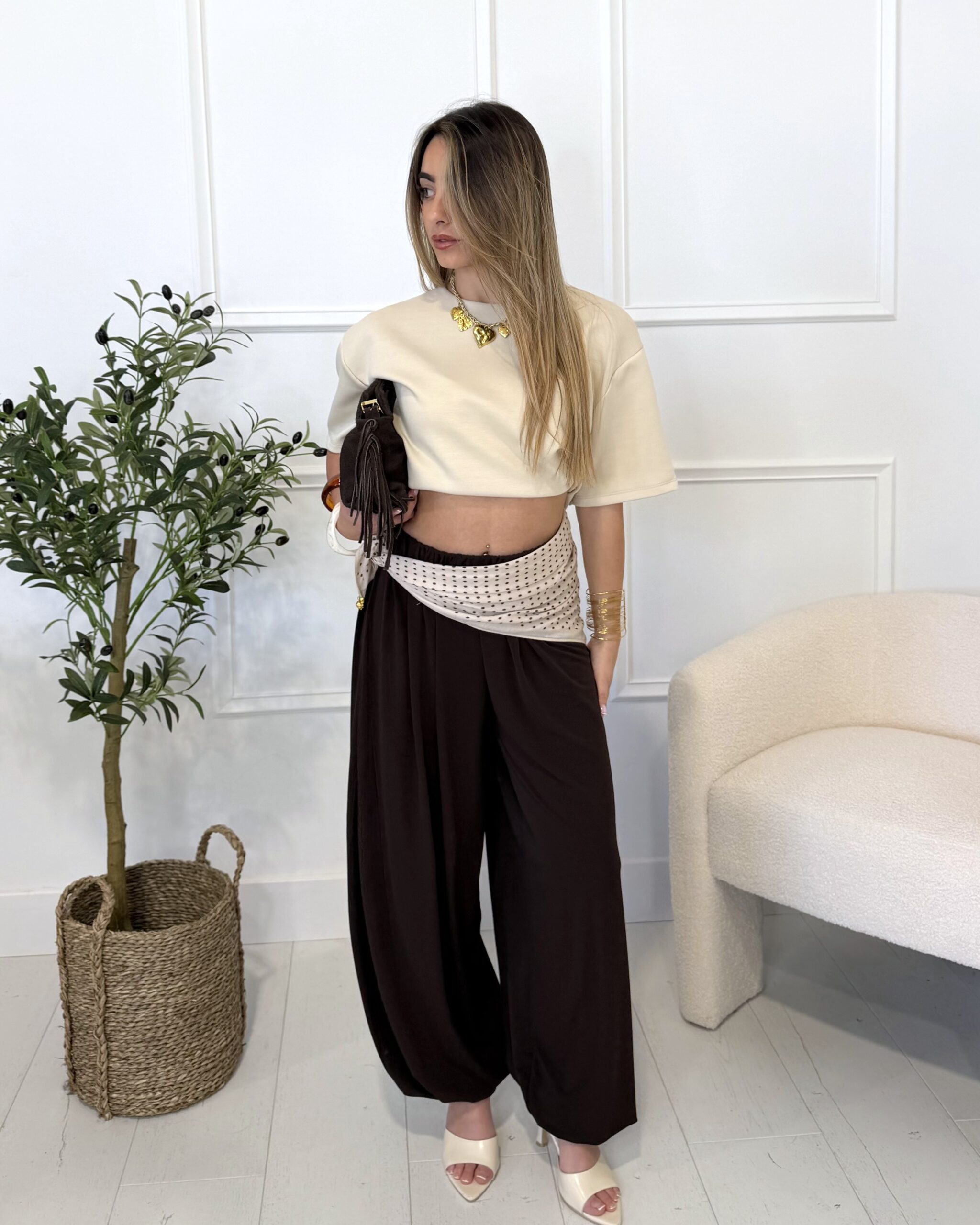 Pantalon ZORA chocolat