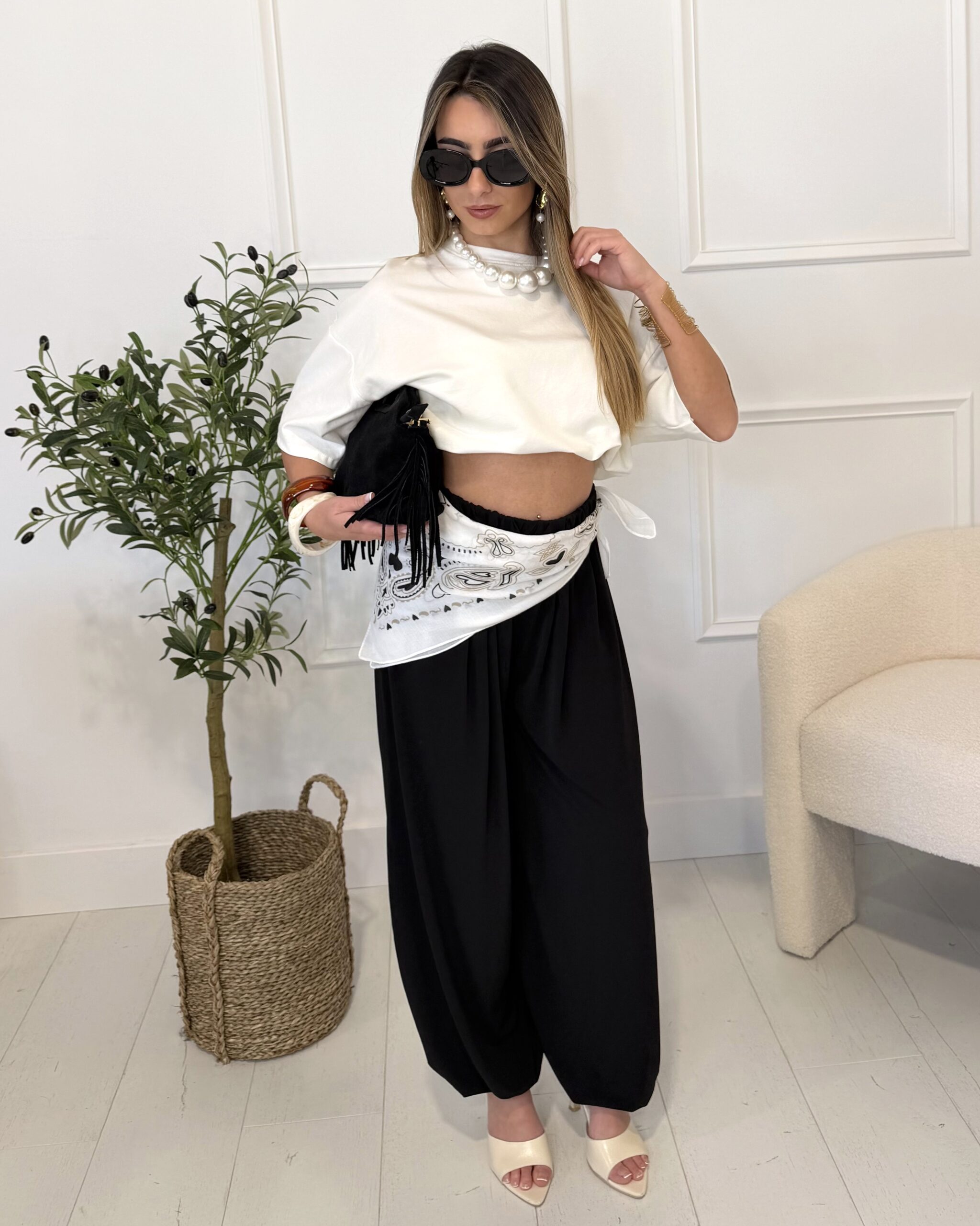 pantalon fluide noir