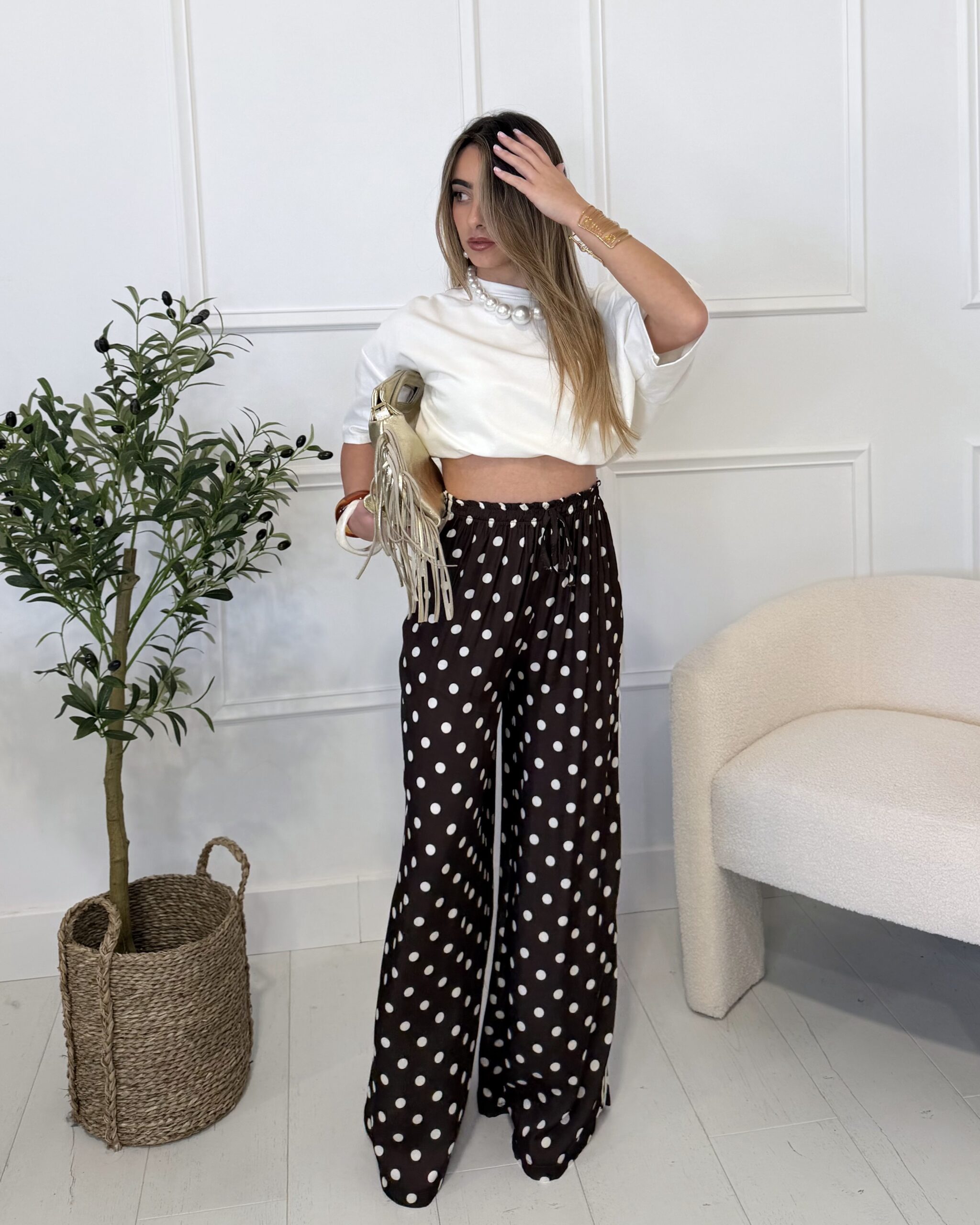 pantalon pois