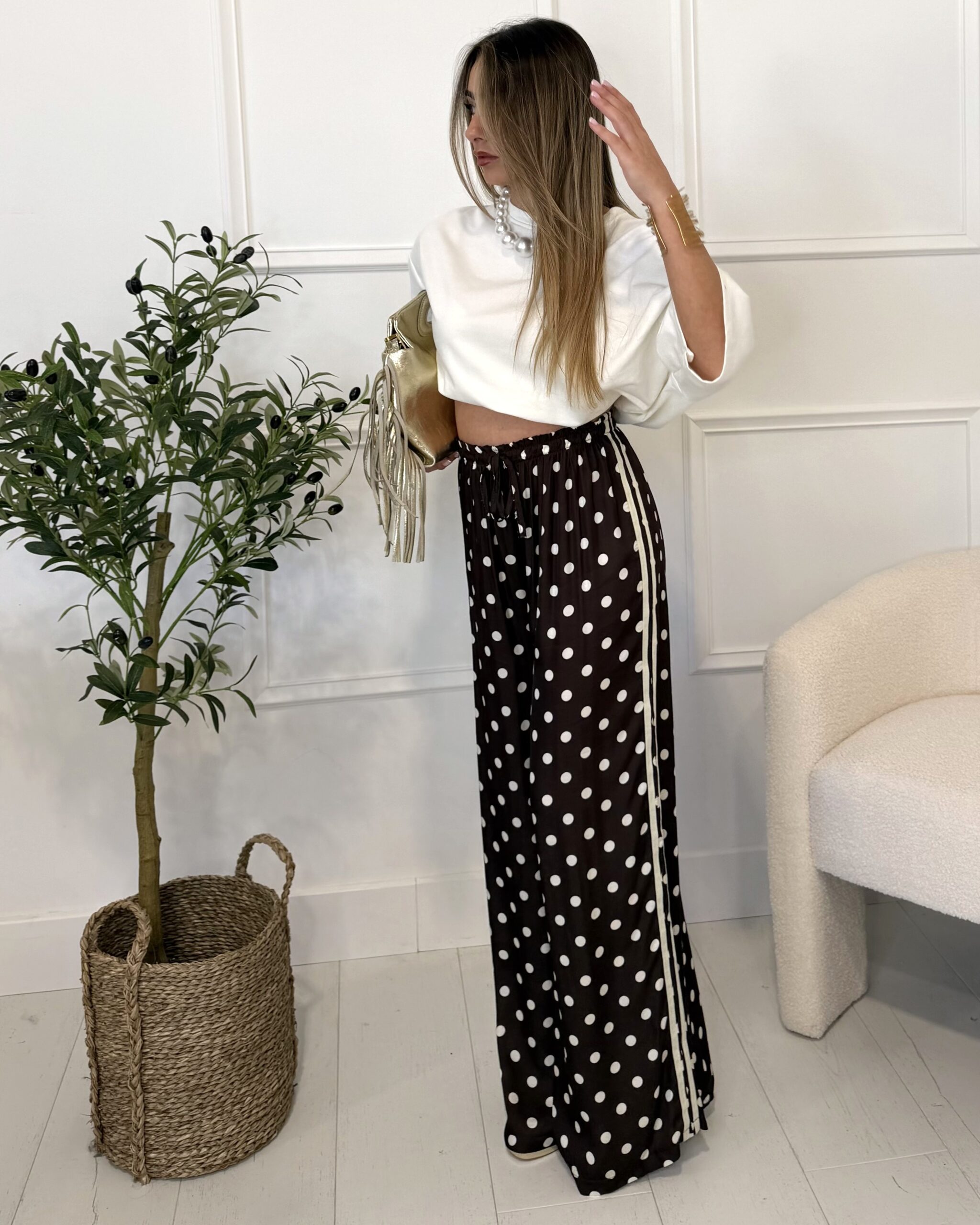 pantalon fluide chocolat