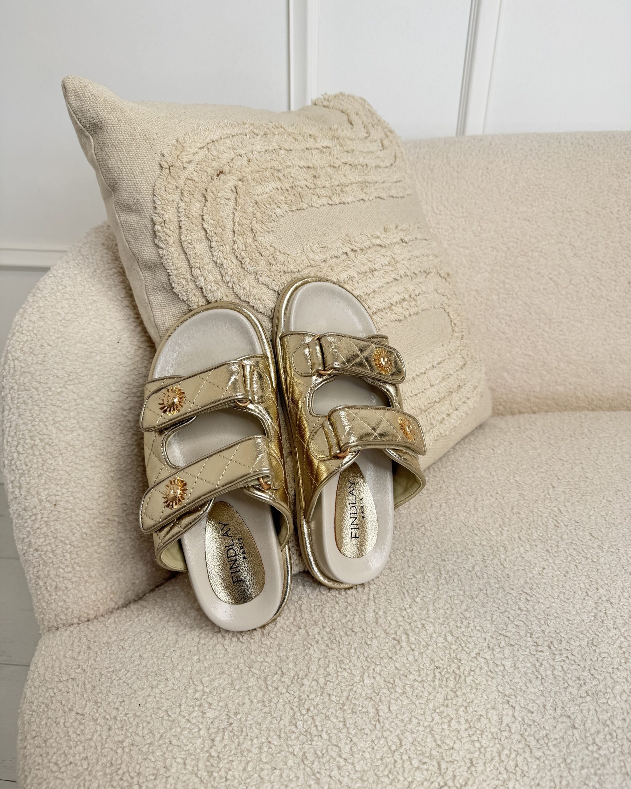sandales doré femme