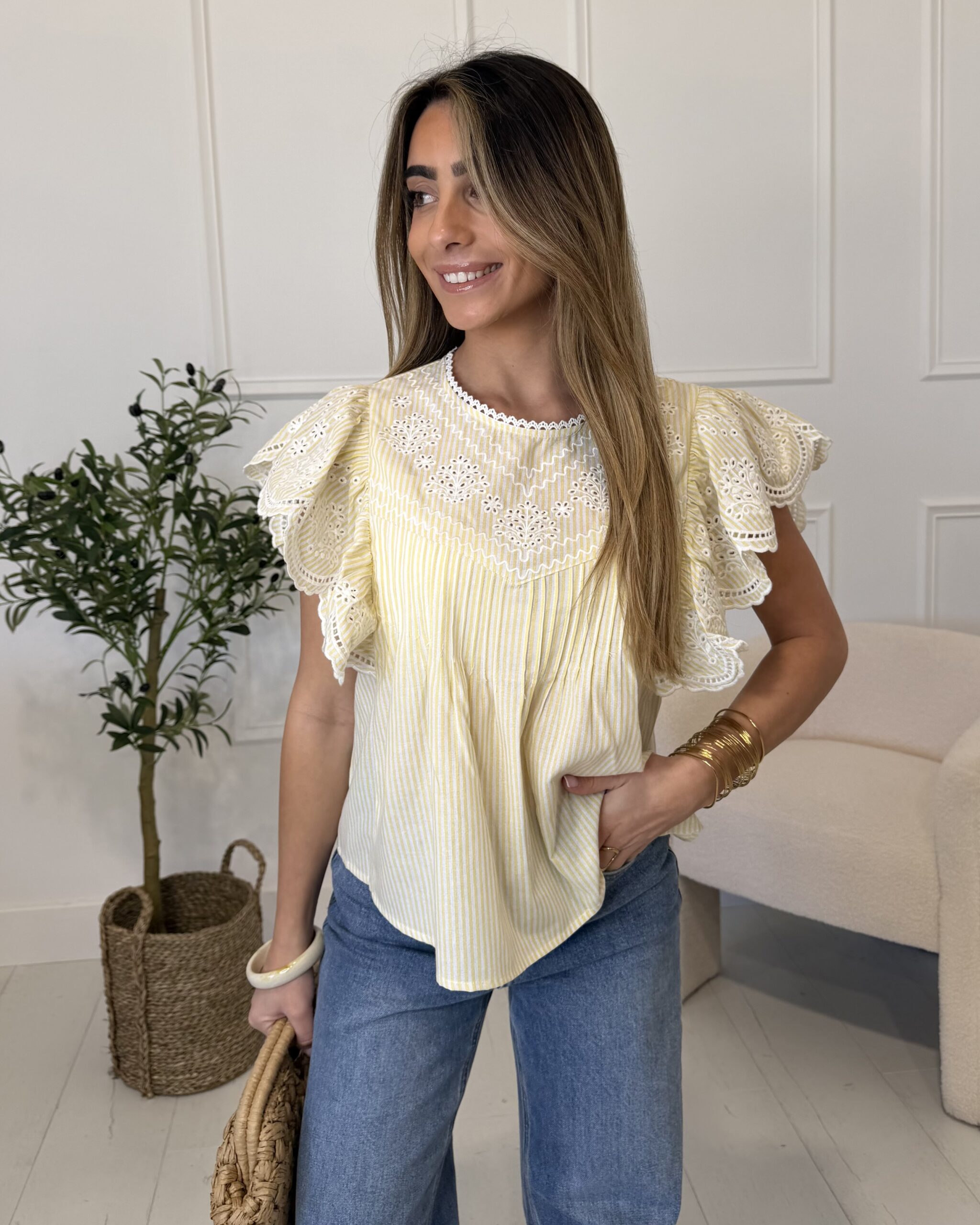 top rayé femme