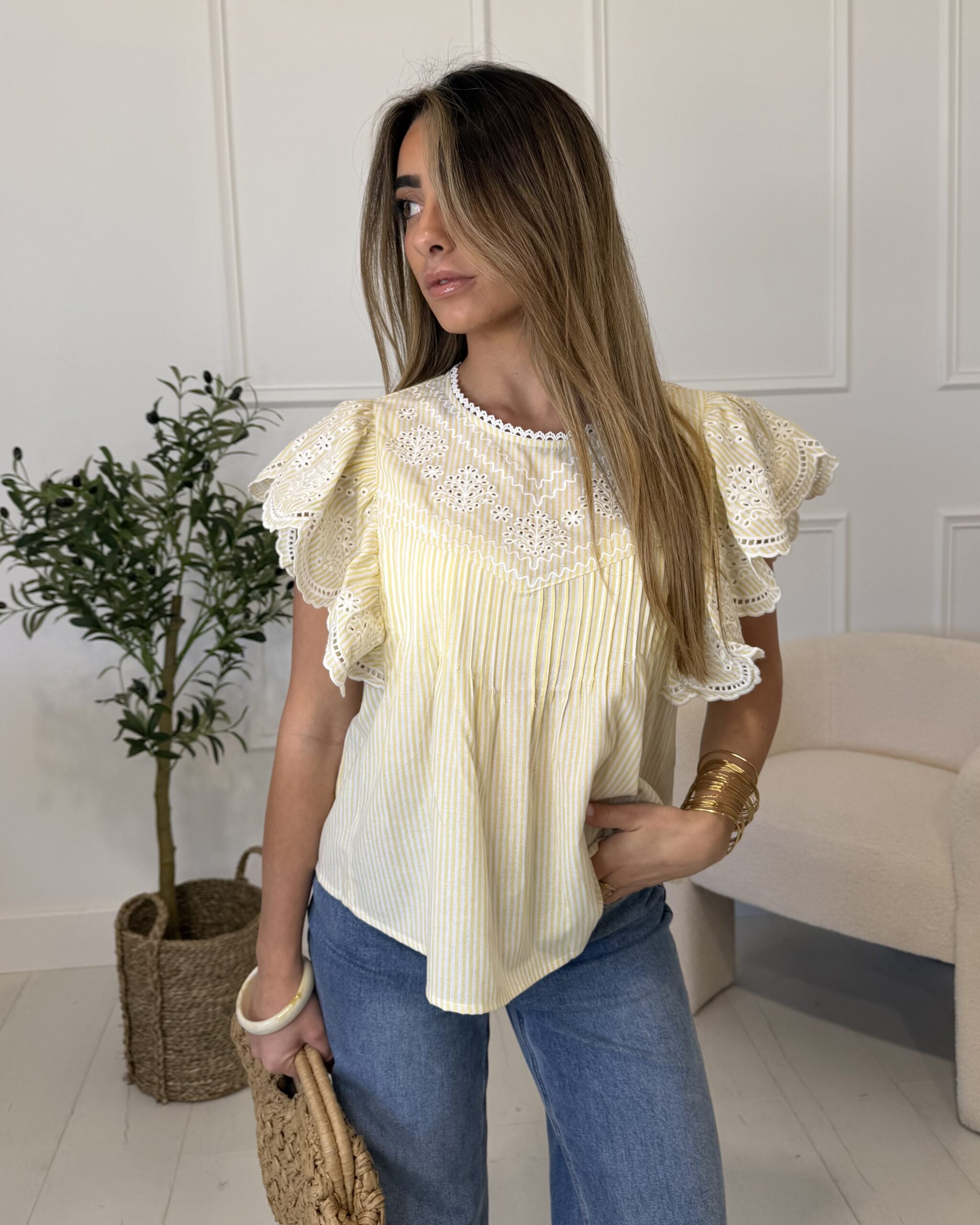 top rayé femme